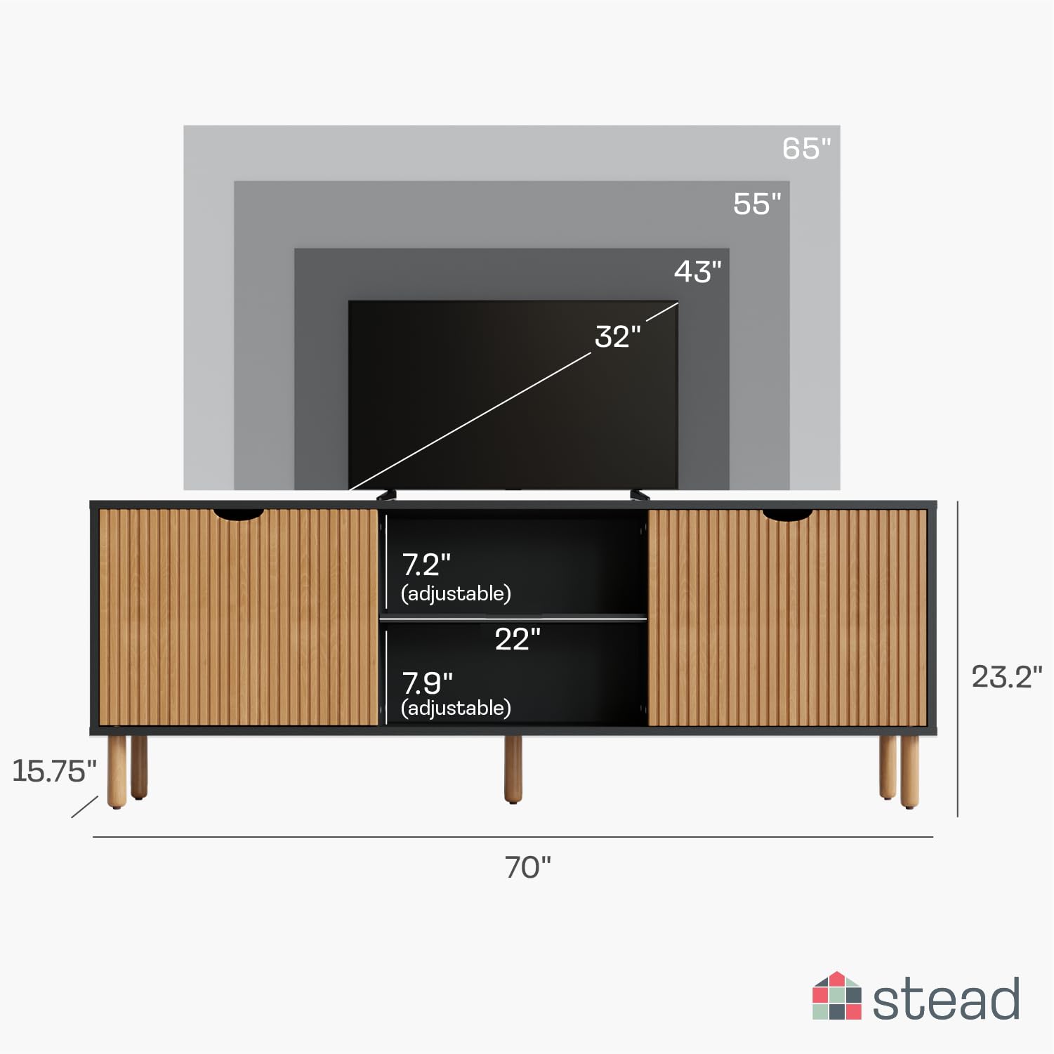 Natural Oak Corner TV Stand