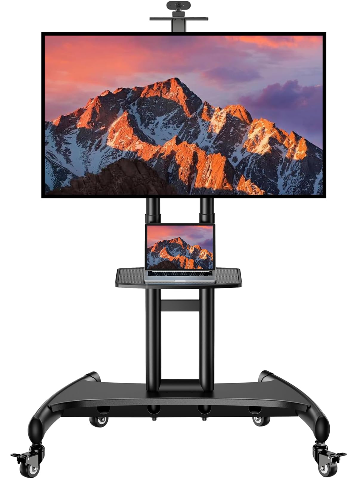 Rolling/Mobile TV Cart with Wheels for 4K Flat Screen TVs