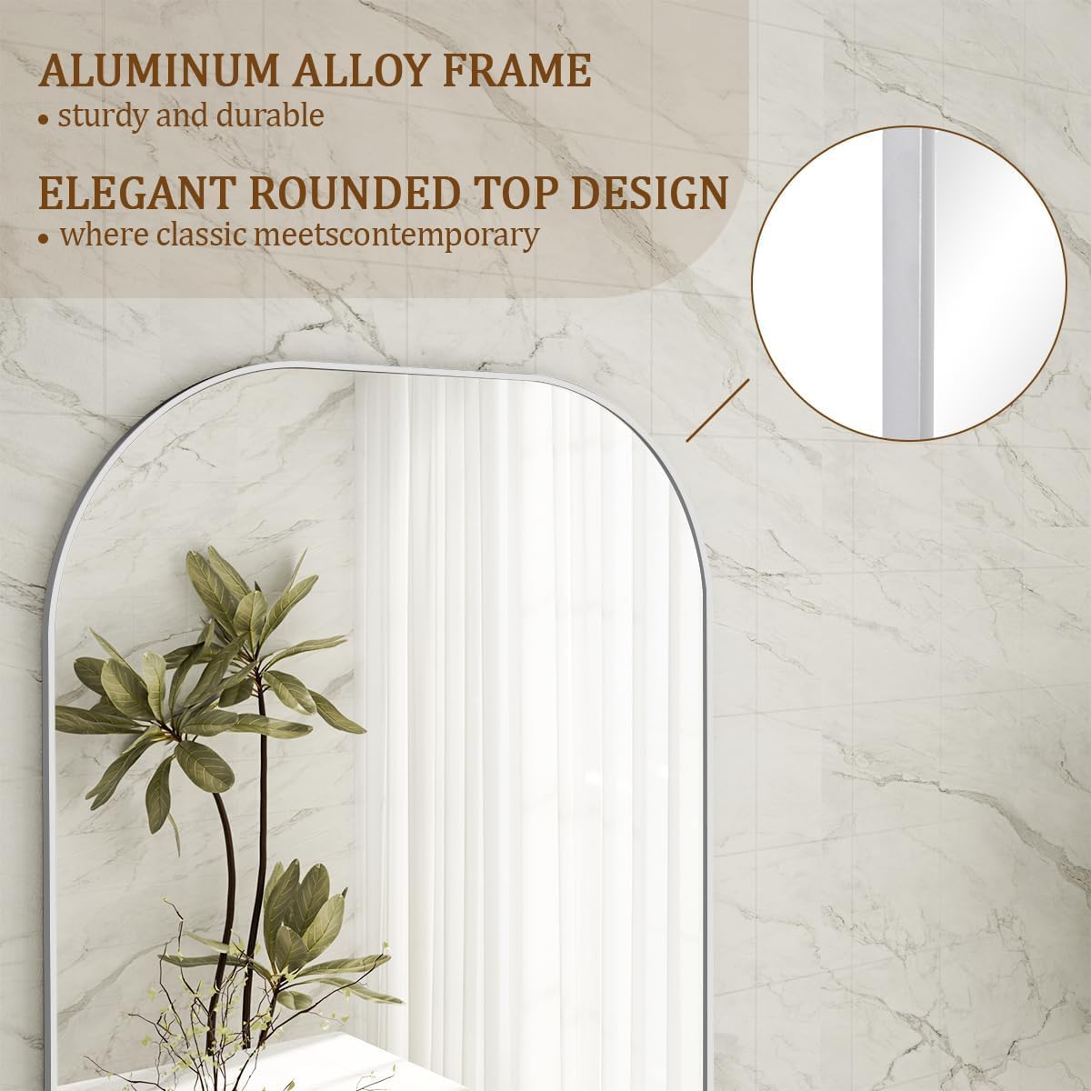 Gold Wavy Mirror Full Body with Aluminum Frame