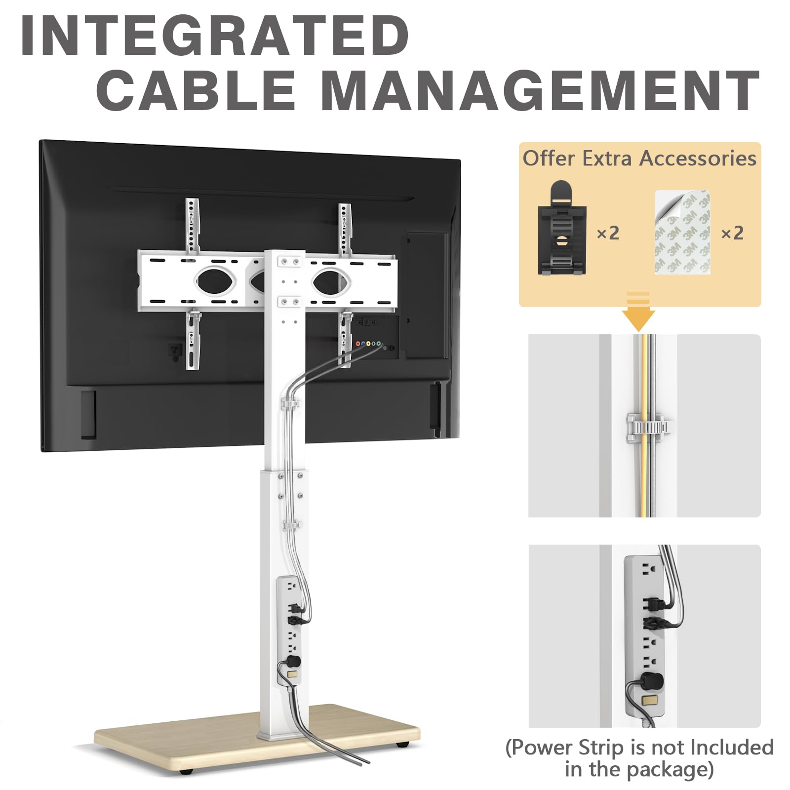 Universal Floor TV Stand Base with Height Adjustable