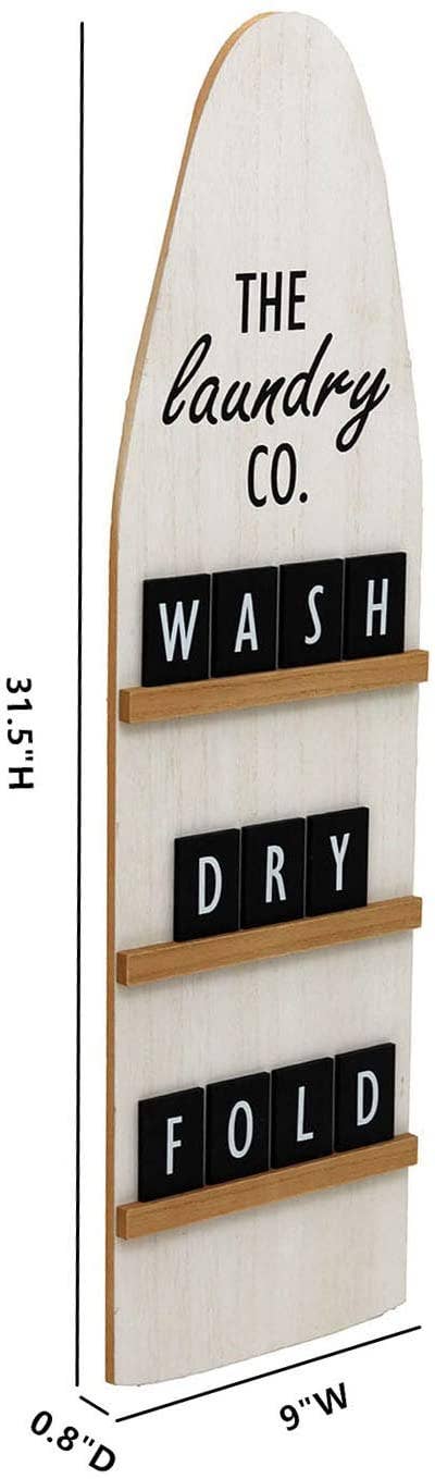 Large Laundry Wood Wall Sign for Laundry Room Washroom