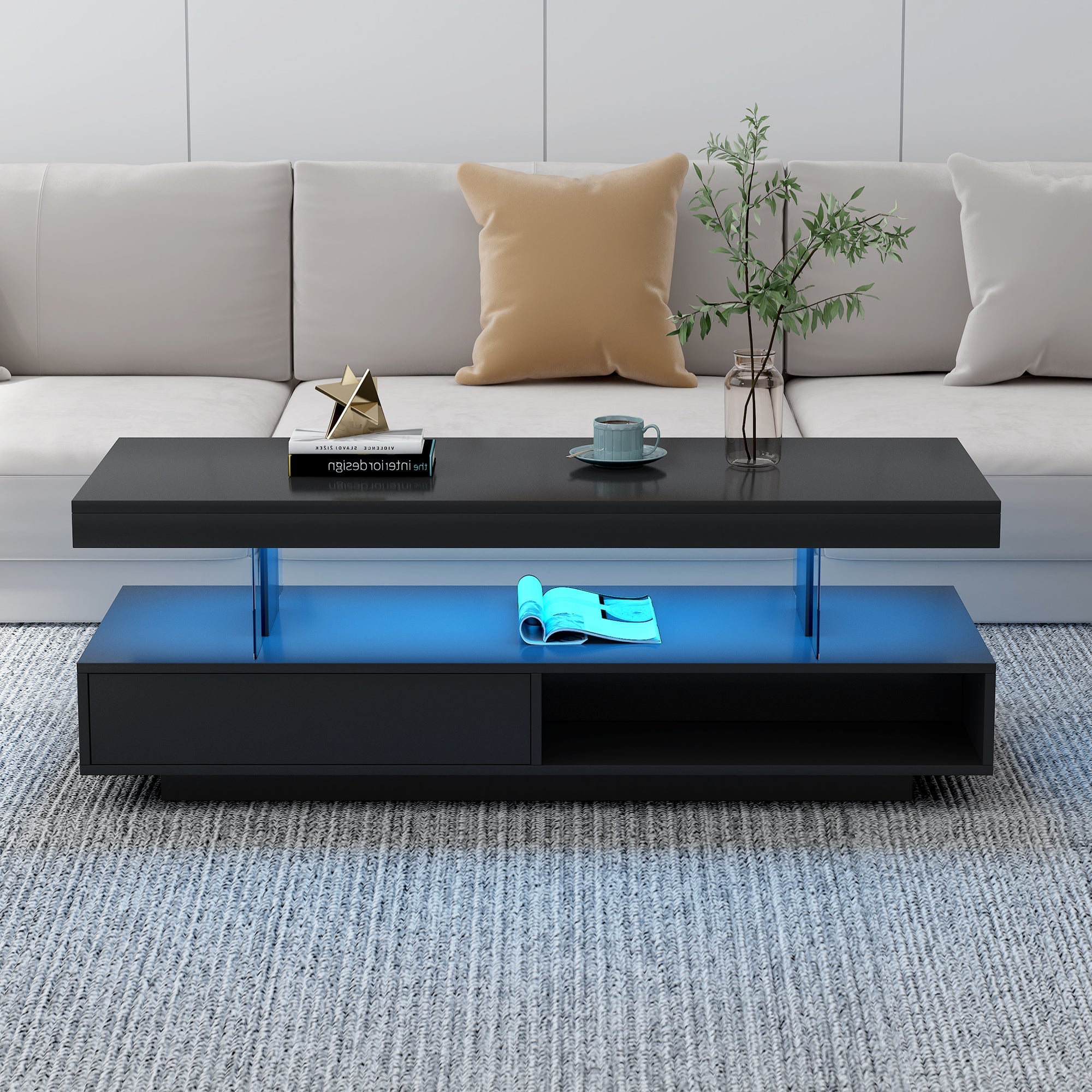 U-Can LED Coffee Table with Storage