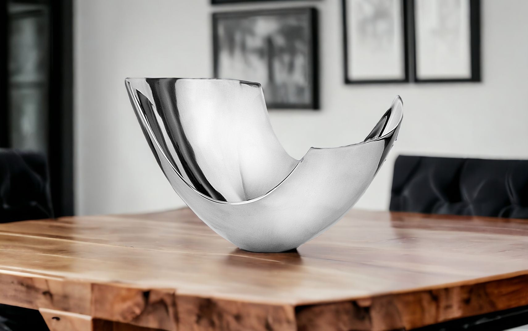 Silver Aluminum Centerpiece Bowl