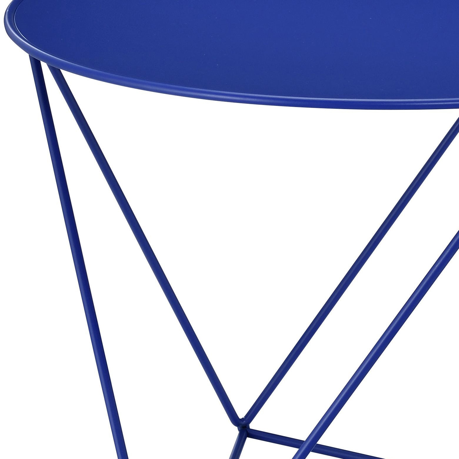 Epidia Blue color Display & Utility Accent Table