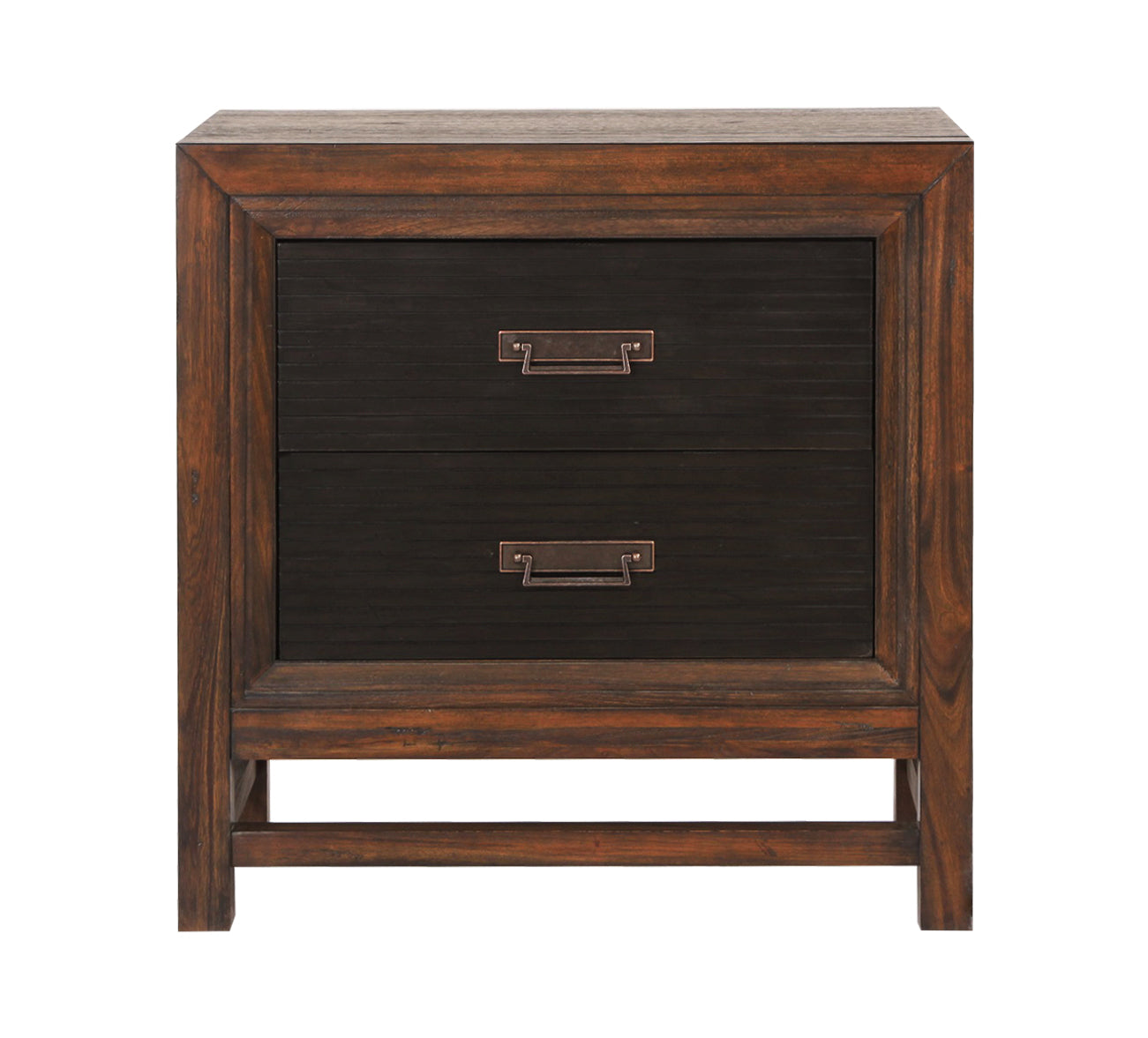 TM HOME 2-drawer Nightstand, Two-Tone Finish