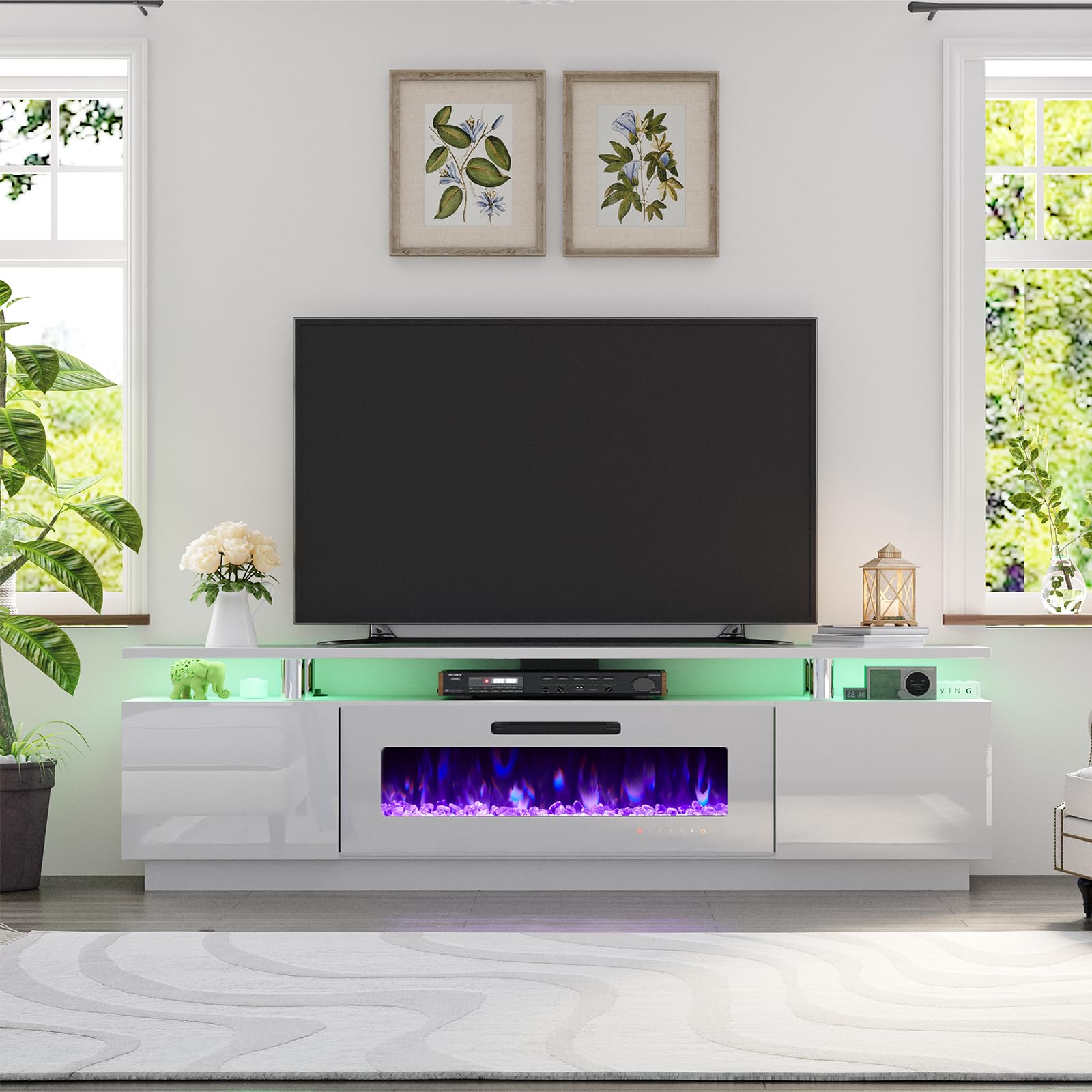 Fireplace TV Stand with 36" Fireplace,