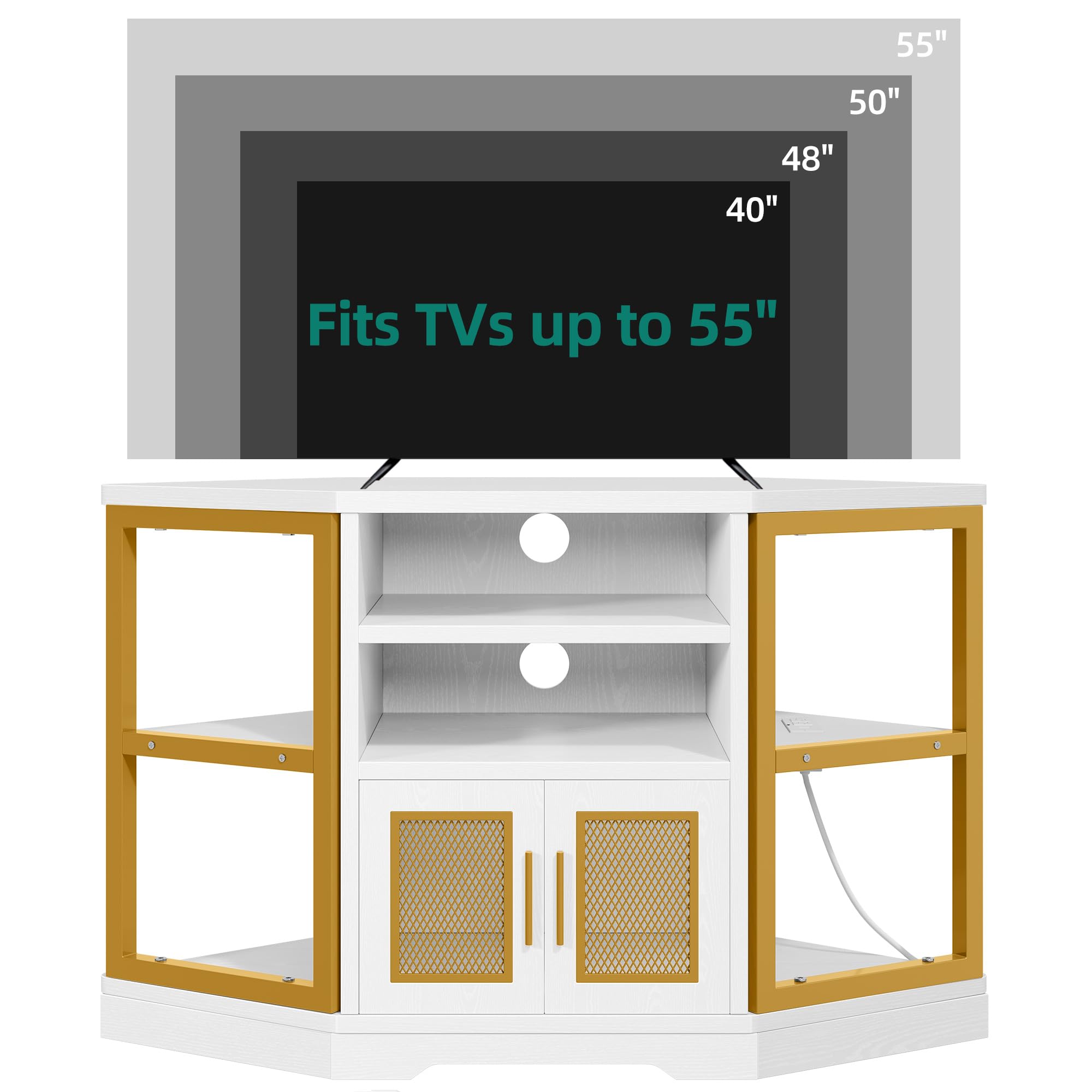 Corner TV Stand with Entertainment Center