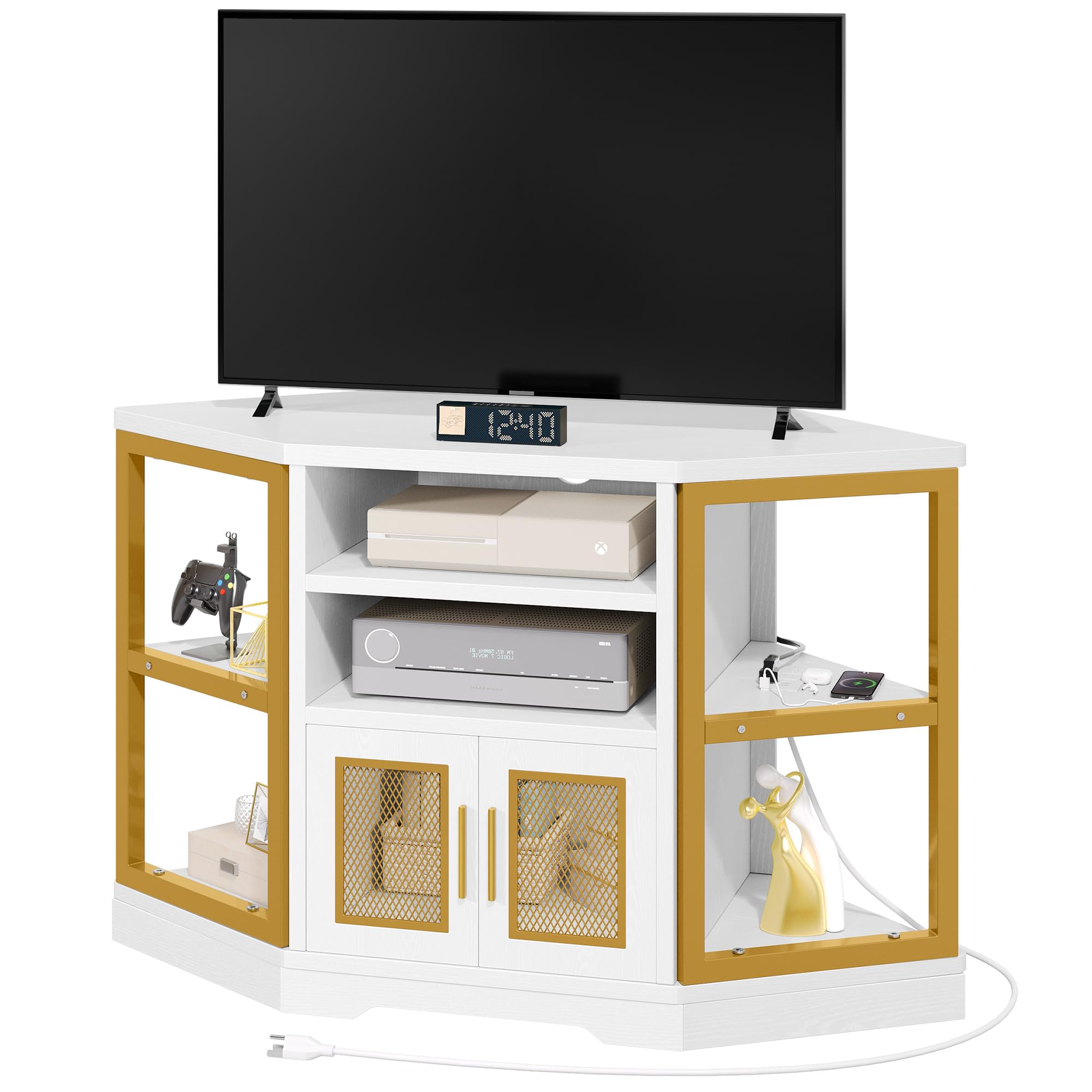 Corner TV Stand with Entertainment Center