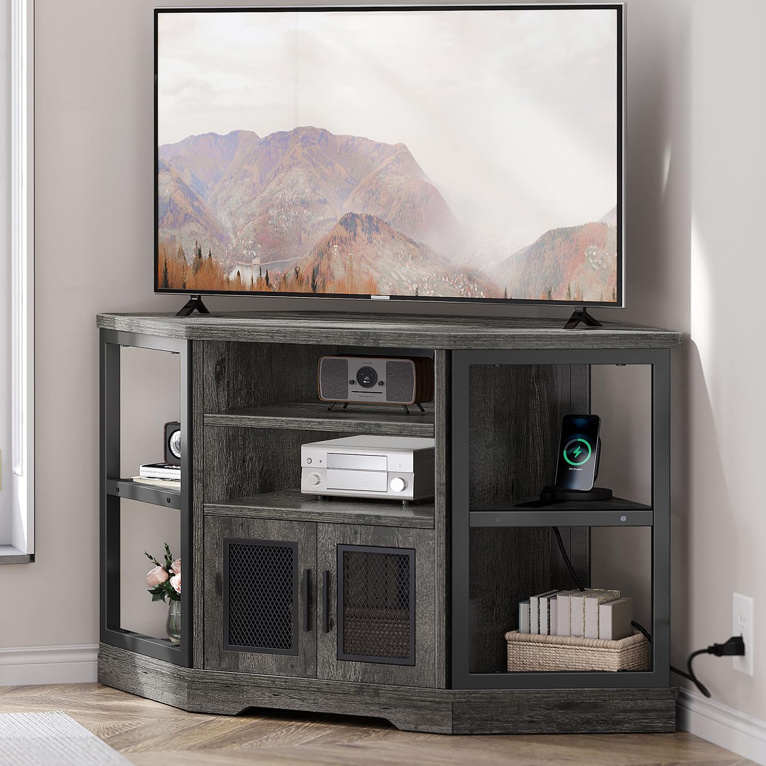 Corner TV Stand with Entertainment Center