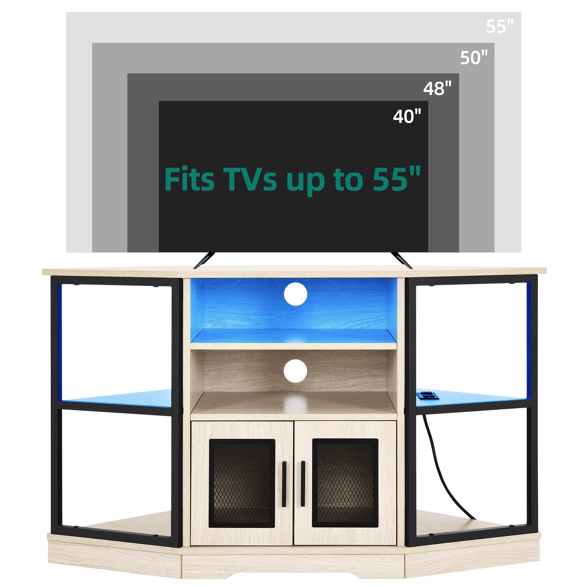 Corner TV Stand with Entertainment Center