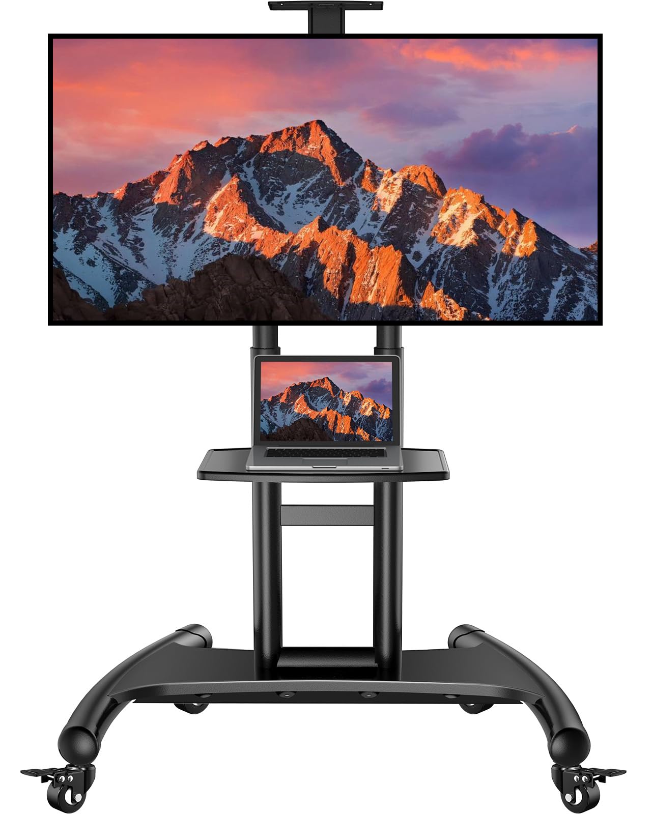 Rolling/Mobile TV Cart with Wheels for 4K Flat Screen TVs