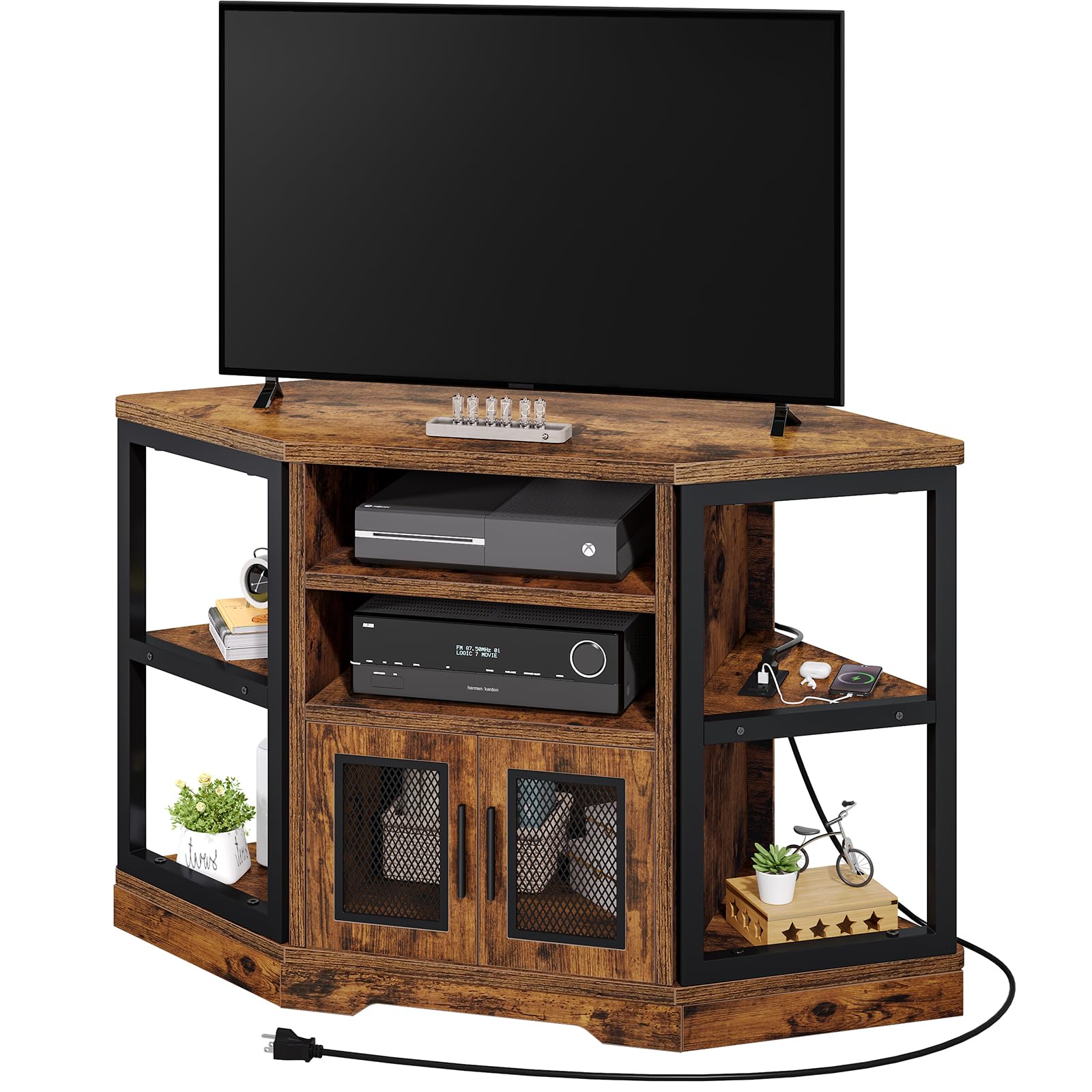 Corner TV Stand with Entertainment Center