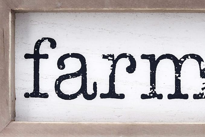 Farm Fresh Solid Pine Wood Framed Signs for Home Decor