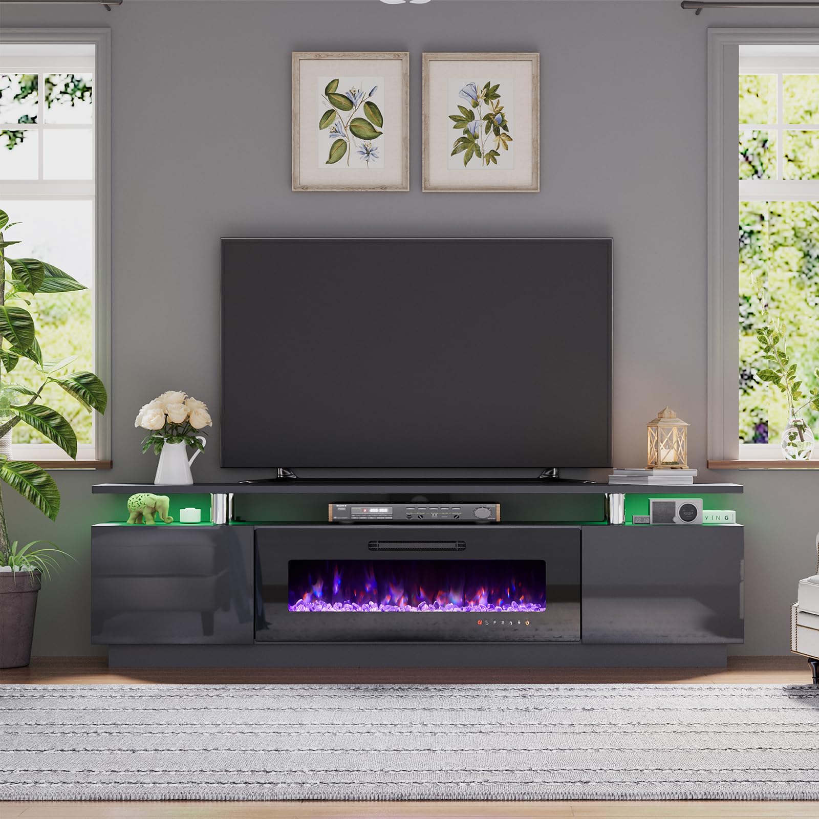 Fireplace TV Stand with 36" Fireplace,