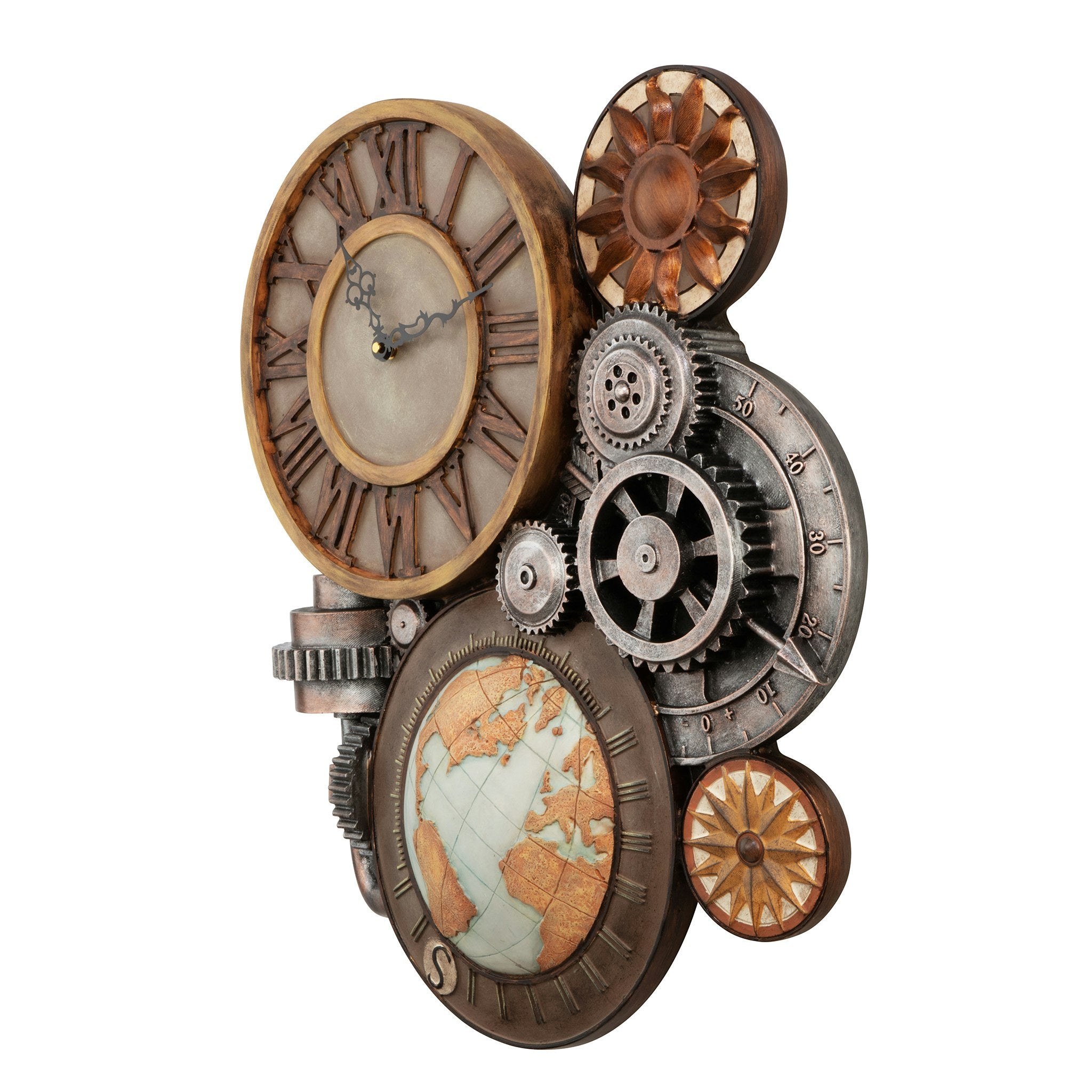 Gears of Time Sculptural Wall Clock: Large