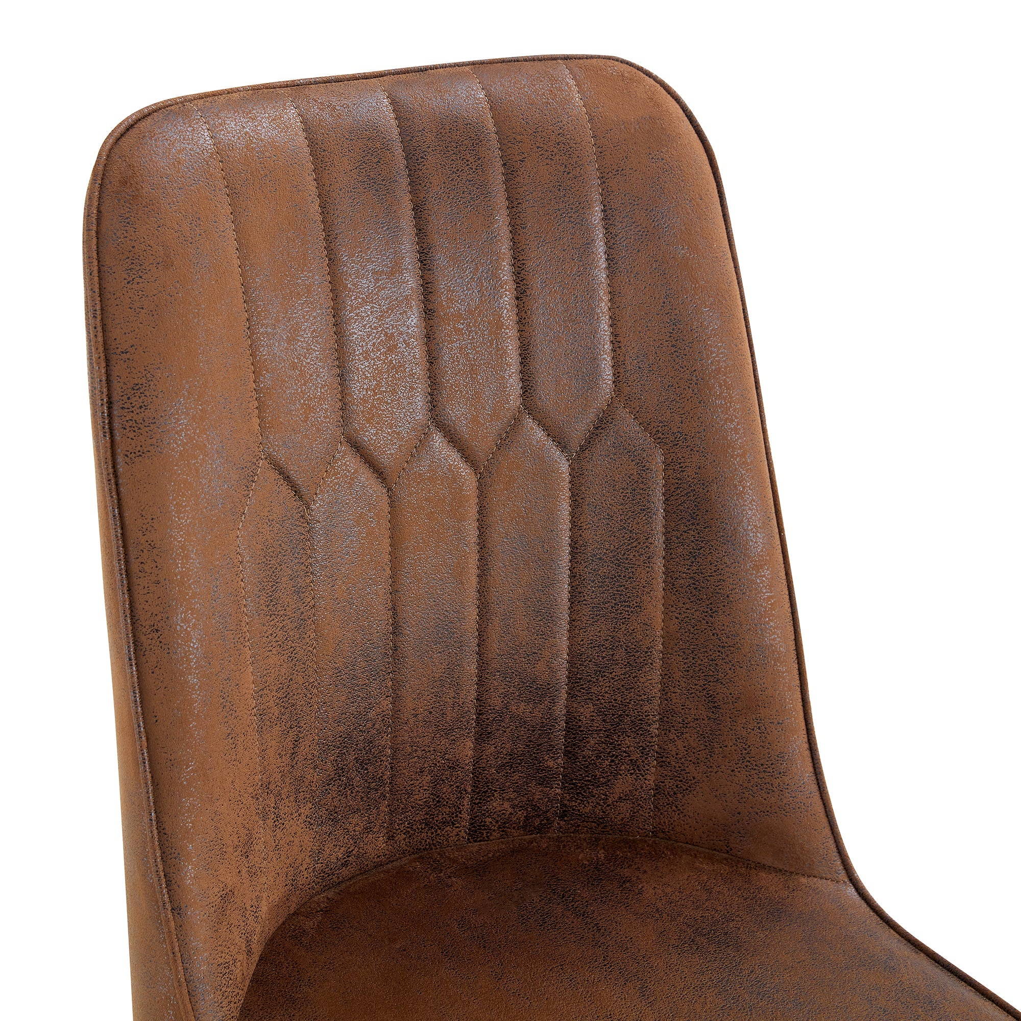 Brown Suede-like Velvet Dining Chair (Set of Four)