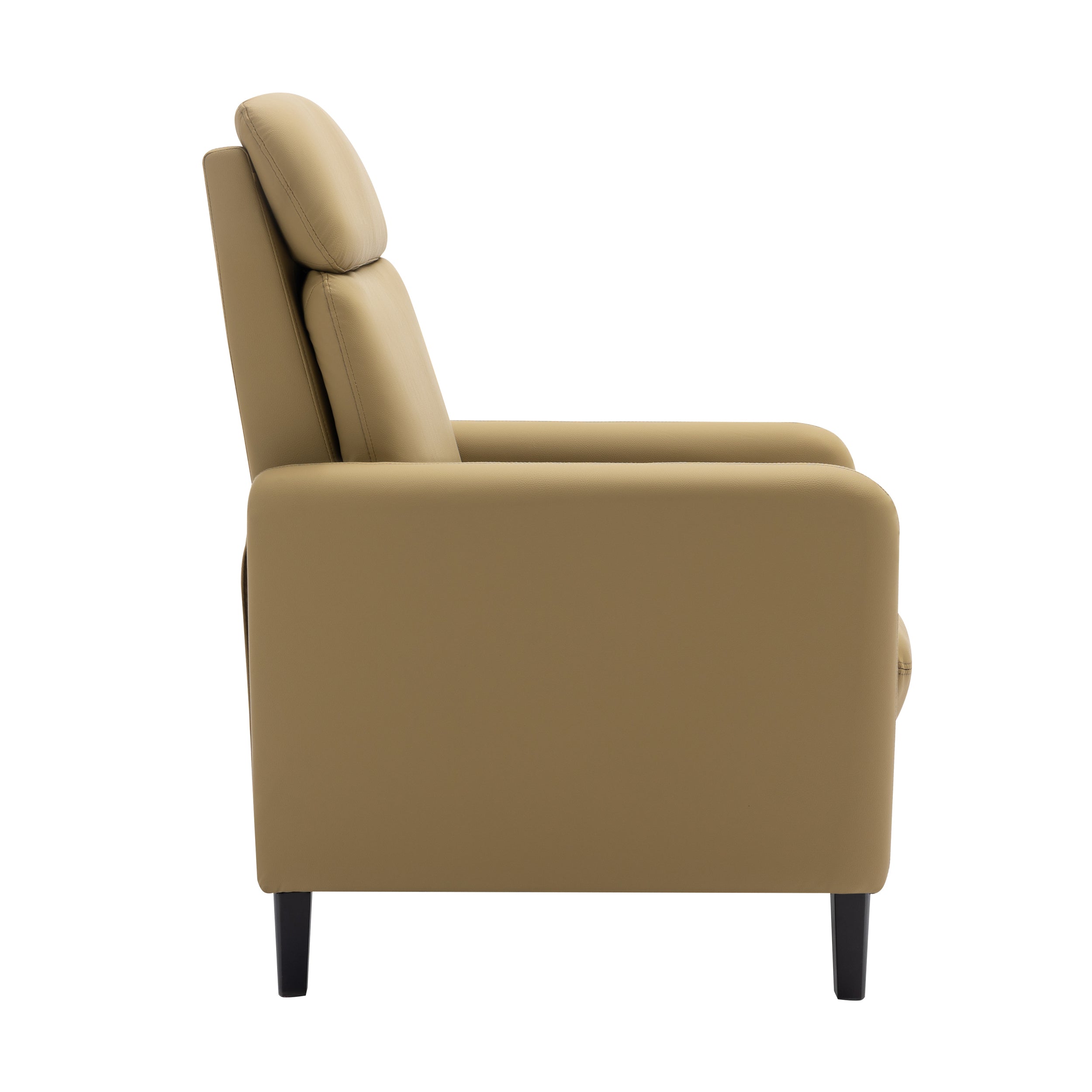 Modern Artistic Color Design Adjustable Recliner Chair , Mustard Green