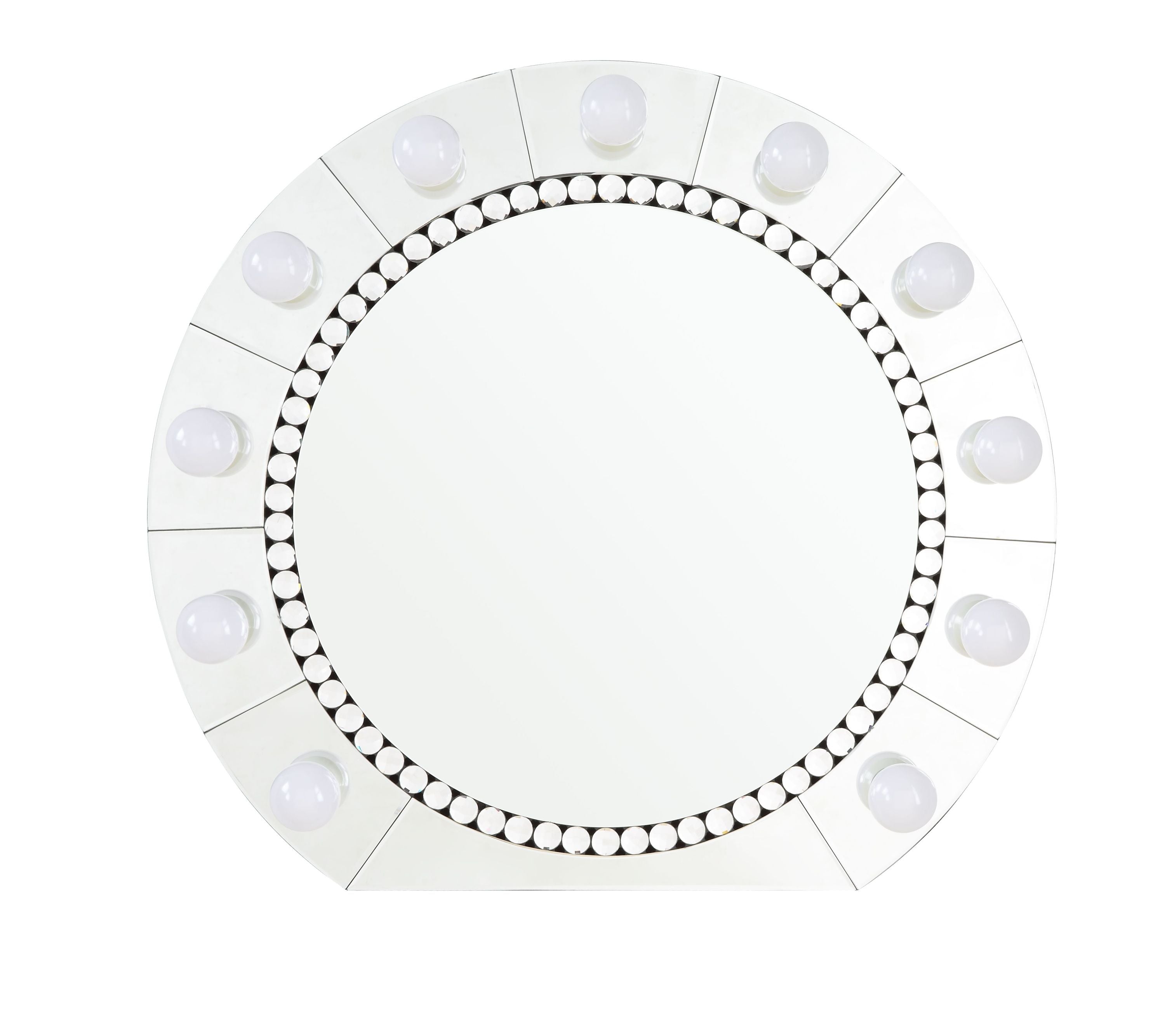 Farai Glam Mirrored & Faux Crystal Diamonds Wall Décor Mirror