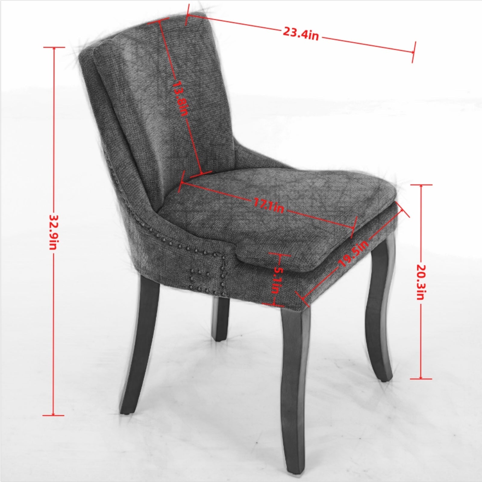 Modern Dining Chairs Set of 2, Gray