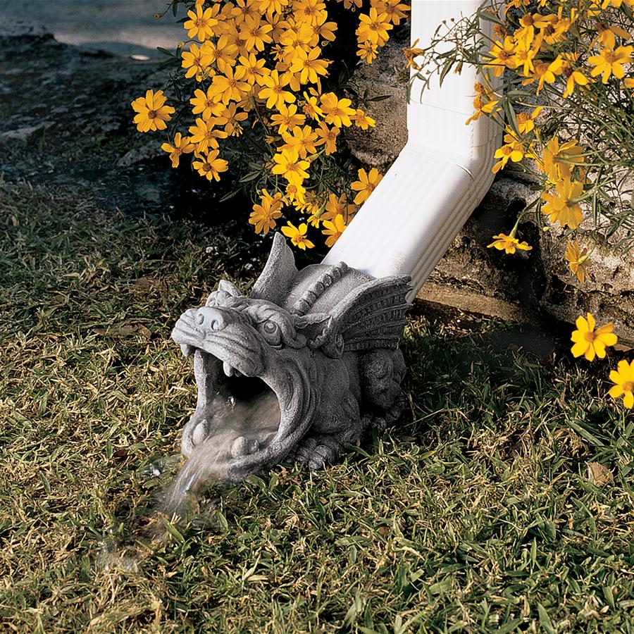 Roland the Gargoyle Gutter Guardian Downspout Statue