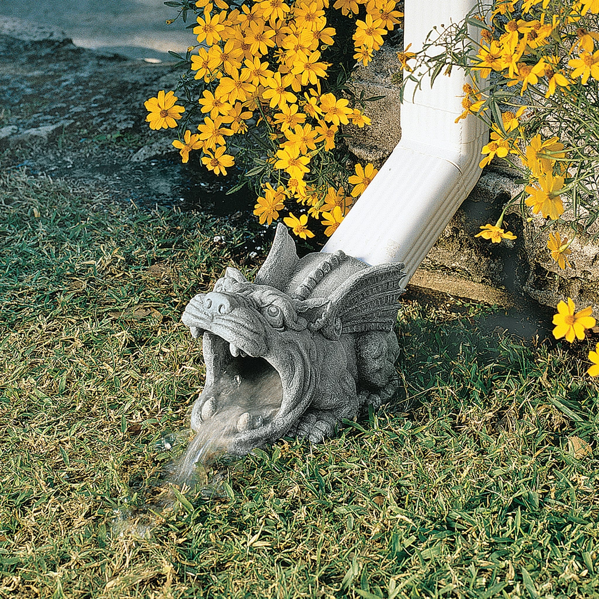 Roland the Gargoyle Gutter Guardian Downspout Statue