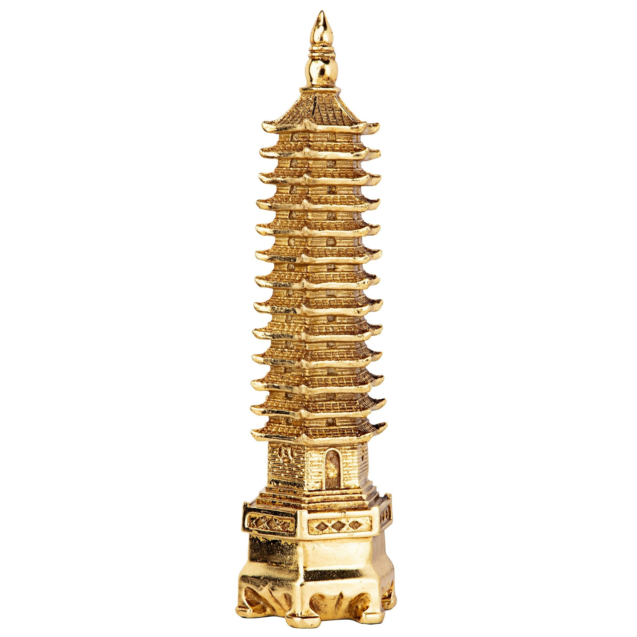 Golden Wen Chang Asian Pagoda Tower Statue