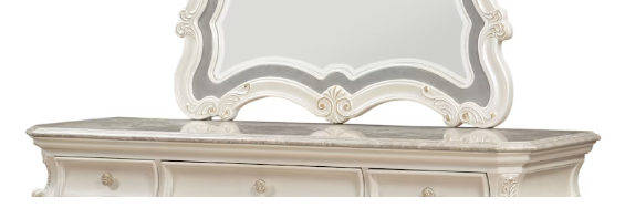 Chantelle Pearl White Finish Mirror