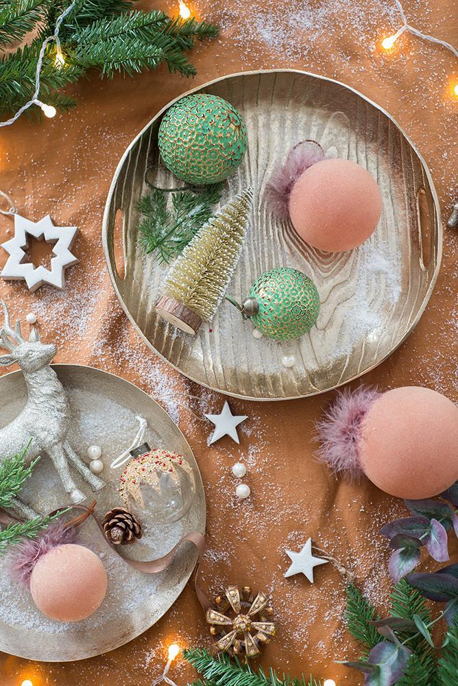 Gold and Red Christmas Ball Ornaments,  Set of 12