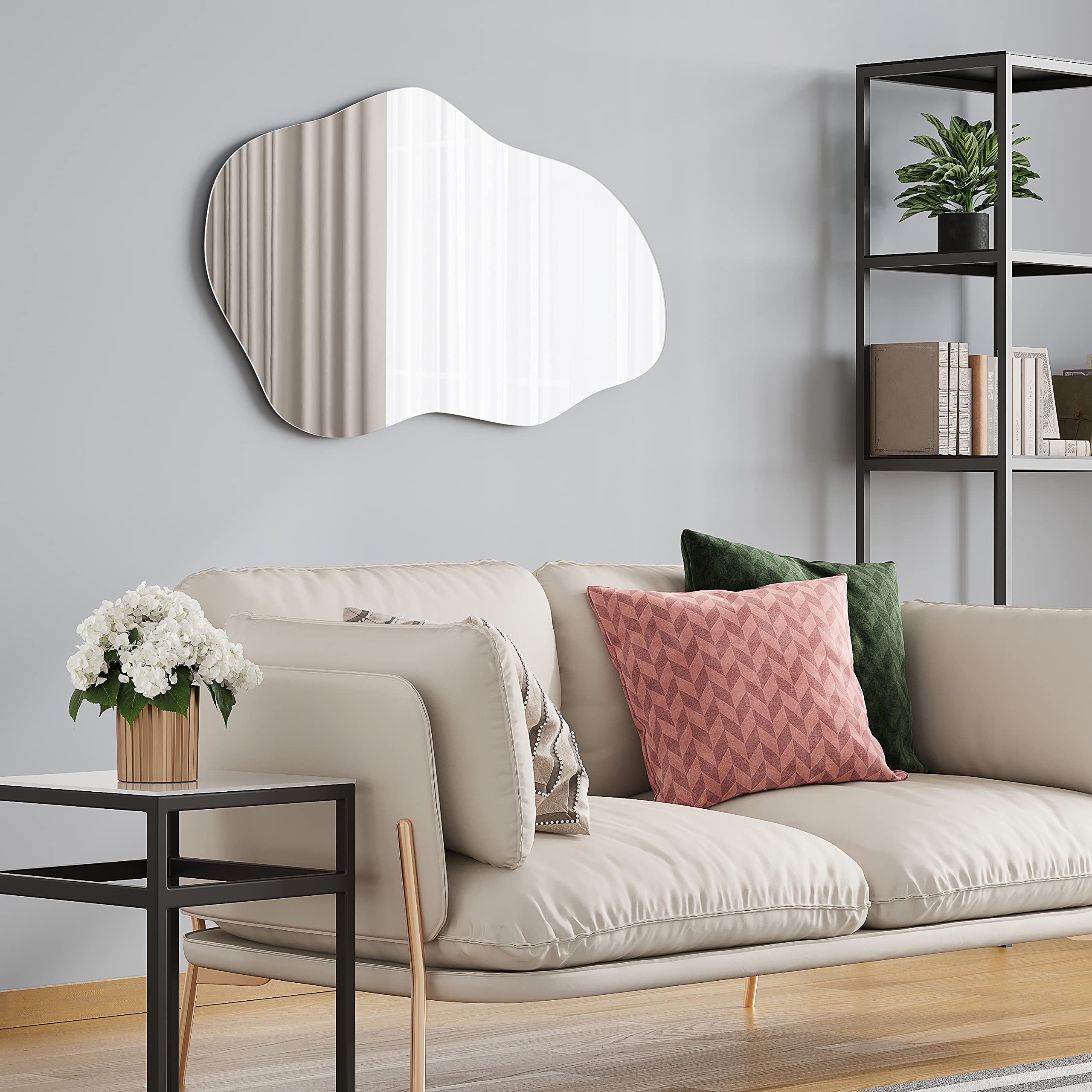 Wavy Mirror Asymmetrical Wall Mirror