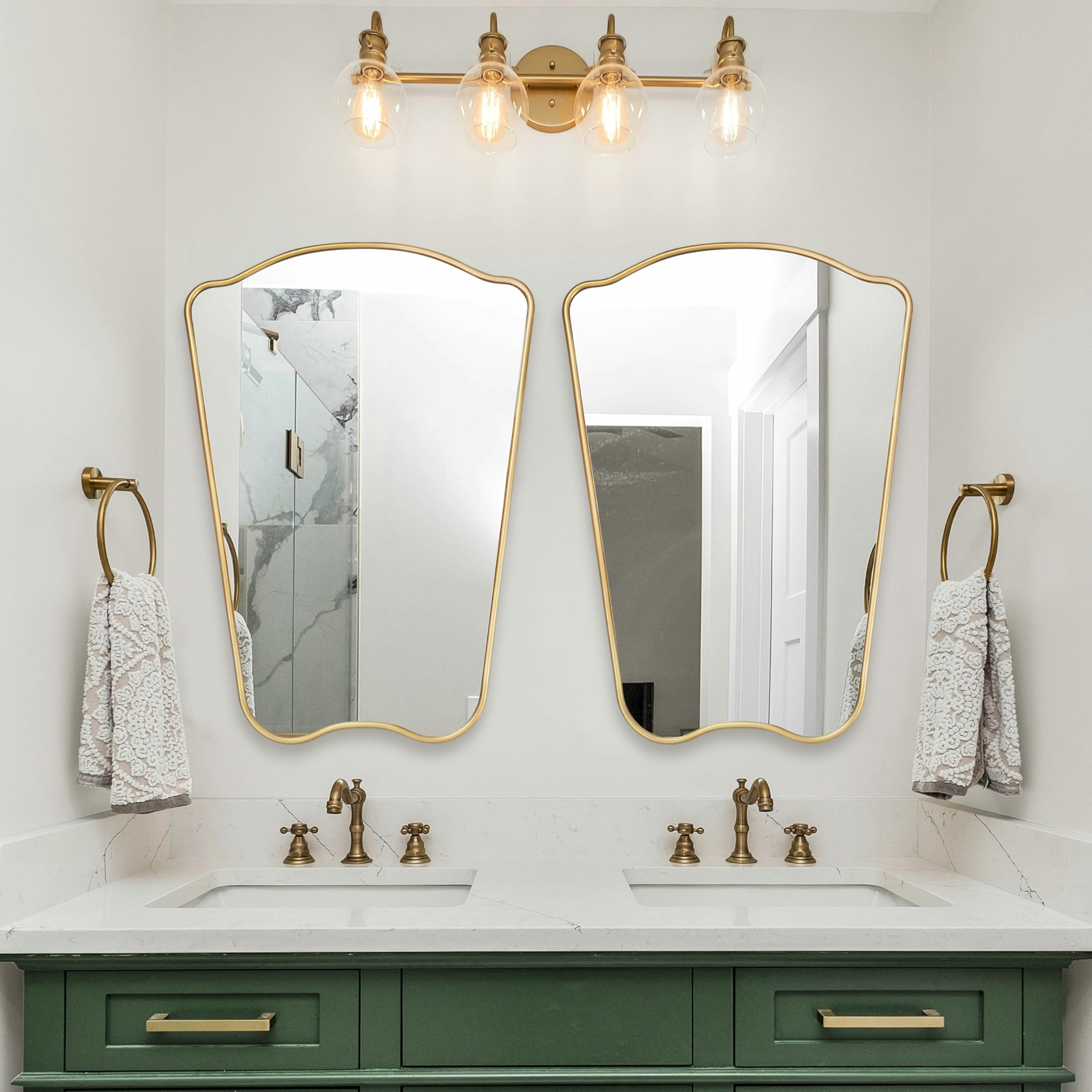 Cloud Frameless Wavy Mirror