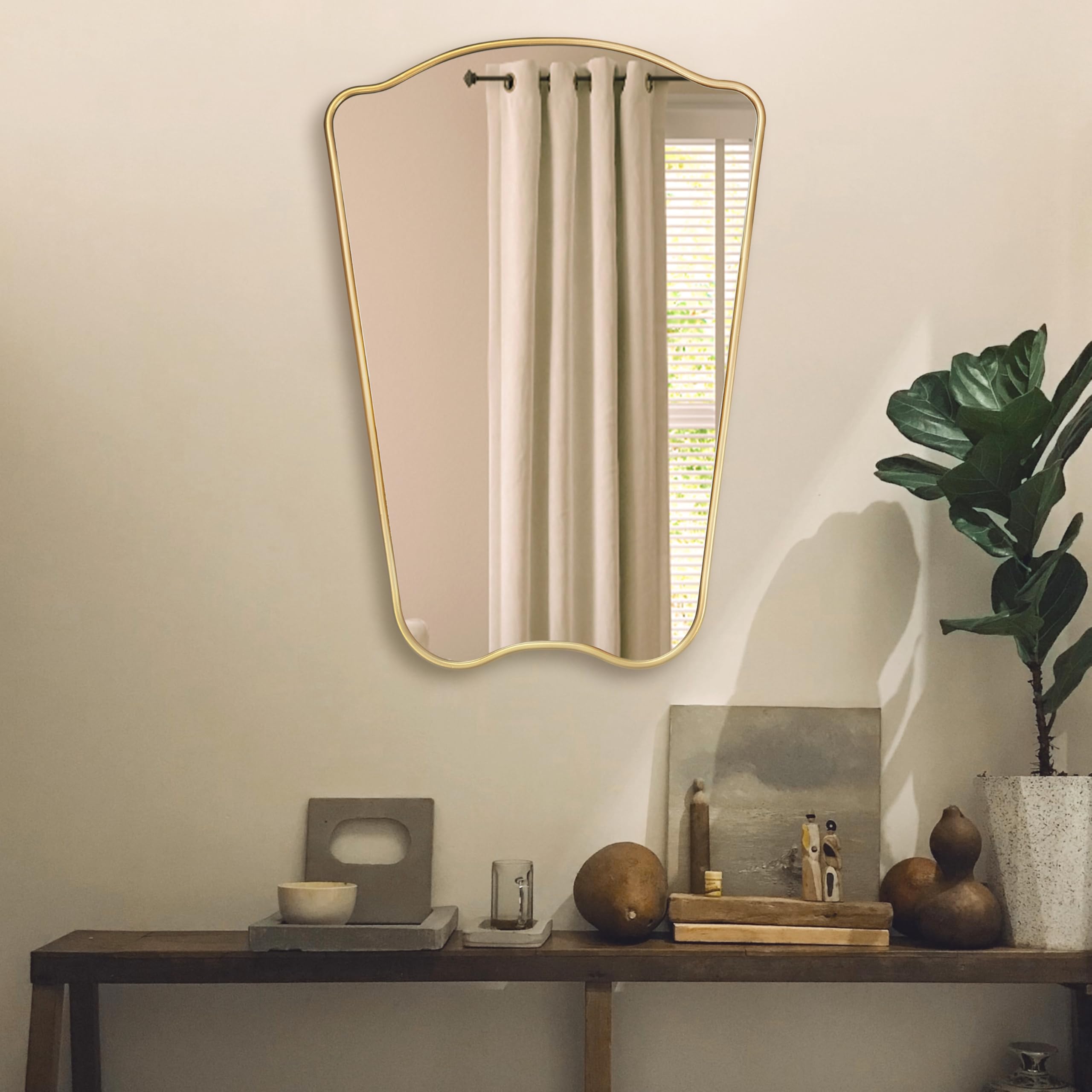 Cloud Frameless Wavy Mirror