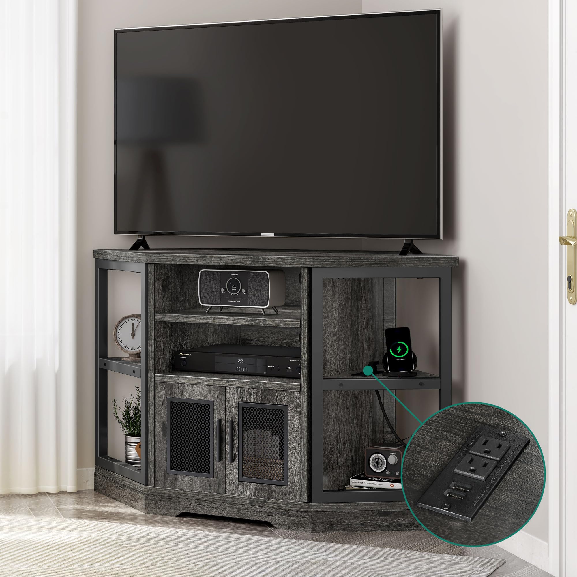 Corner TV Stand with Entertainment Center