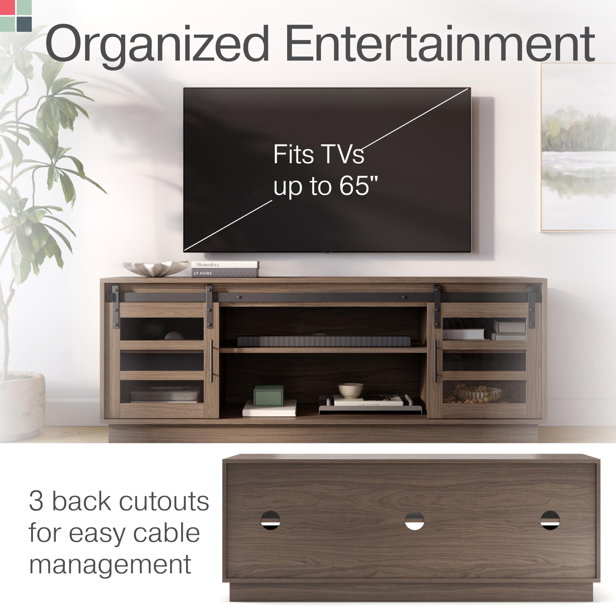 Natural Oak Corner TV Stand