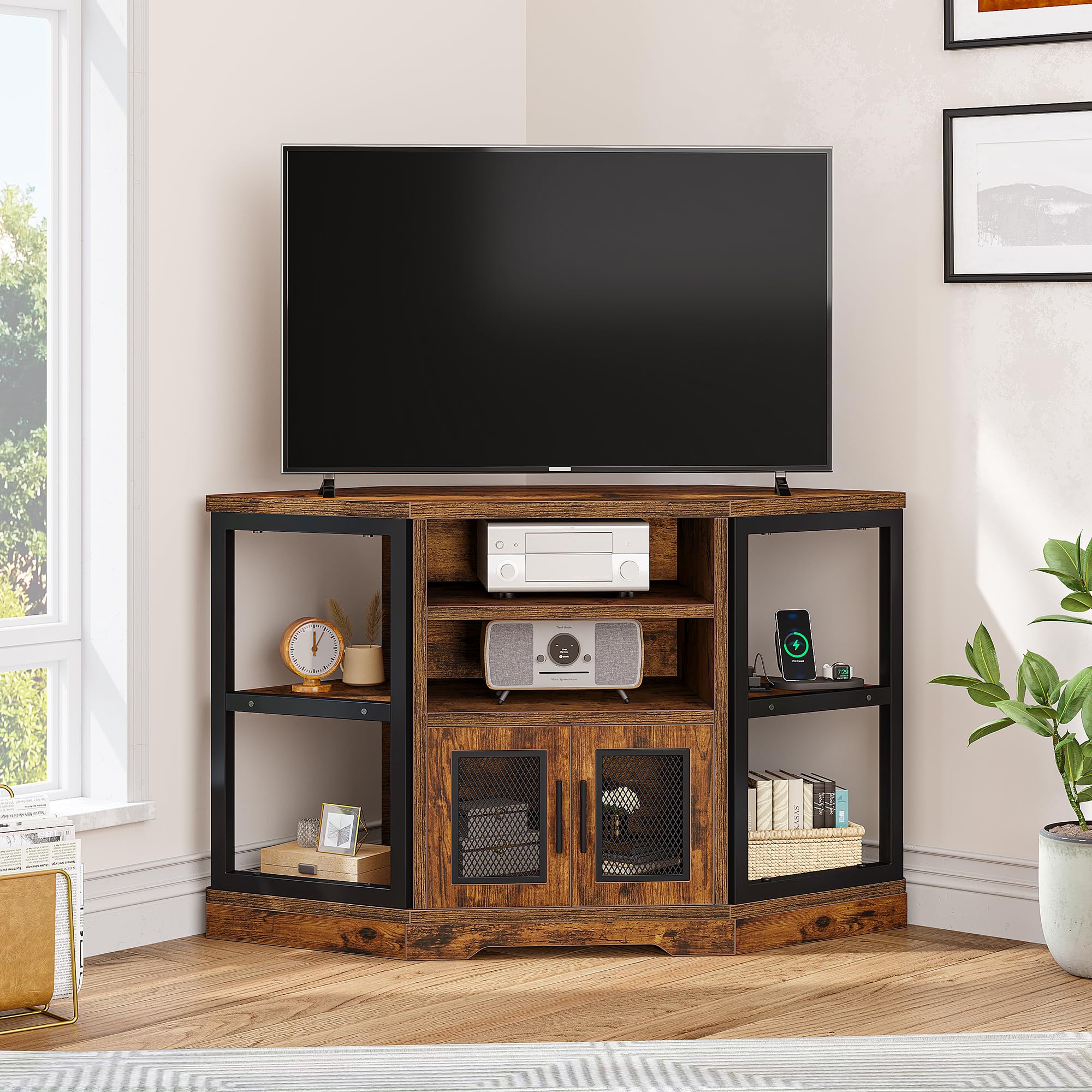 Corner TV Stand with Entertainment Center