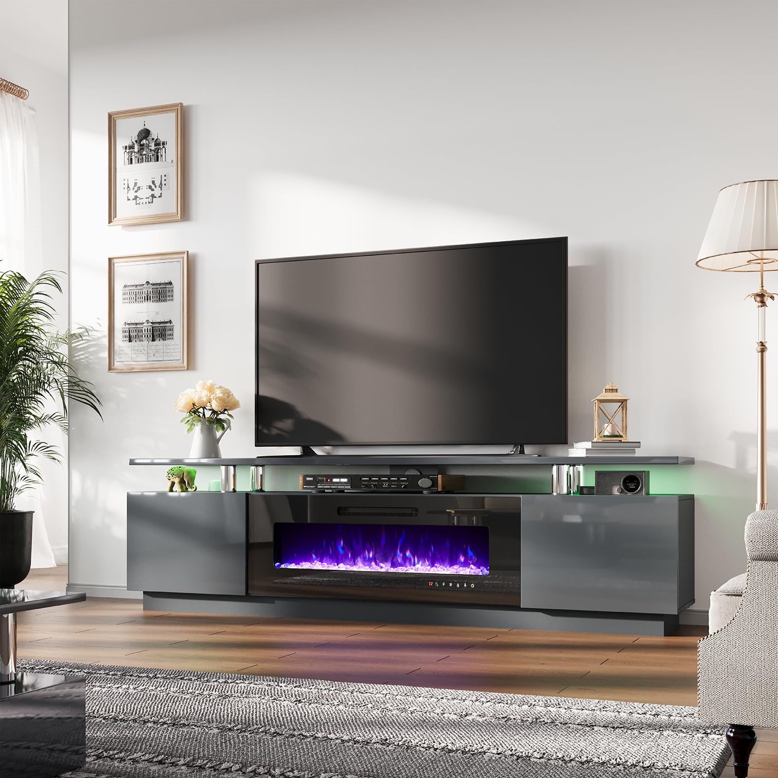 Fireplace TV Stand with 36" Fireplace,