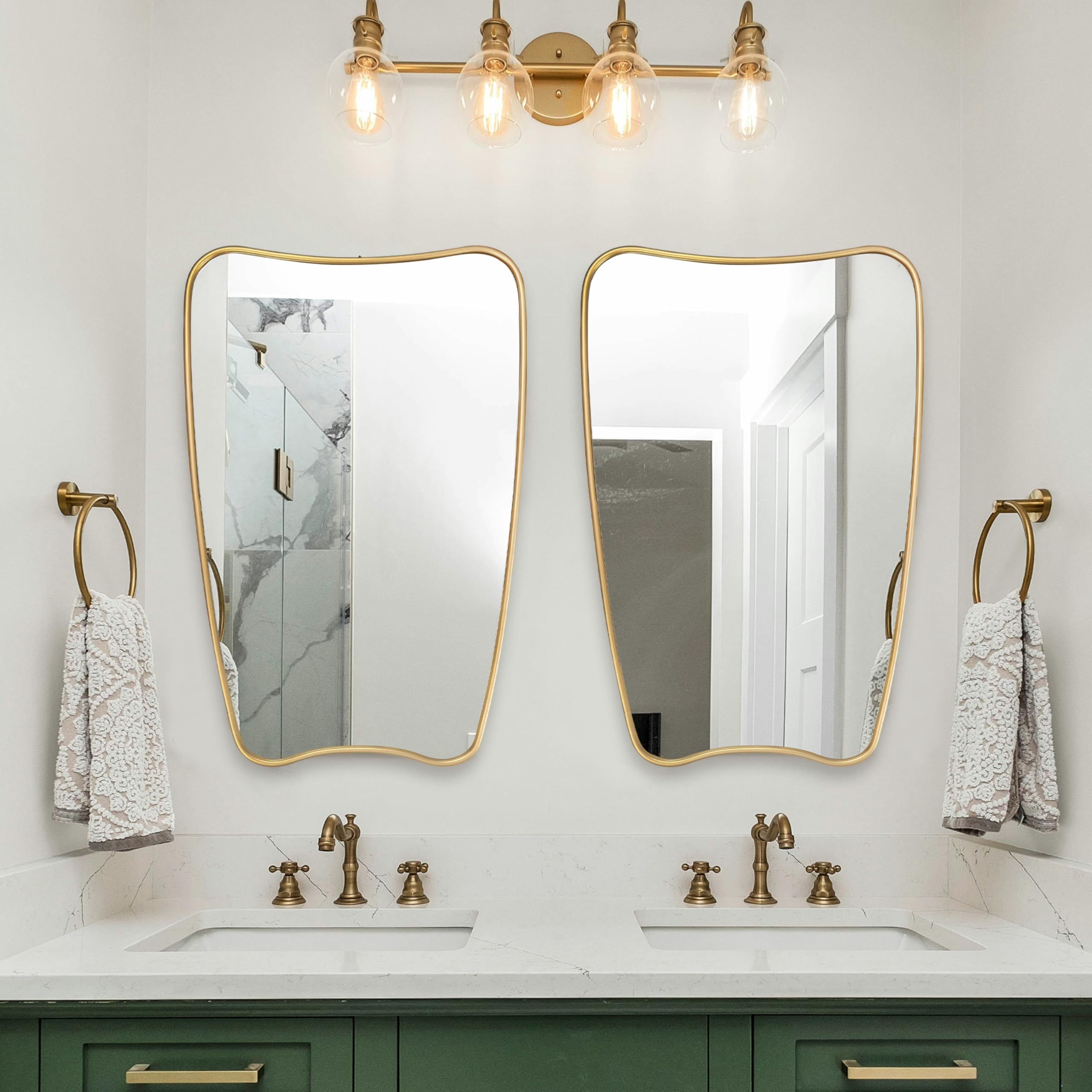 Cloud Frameless Wavy Mirror