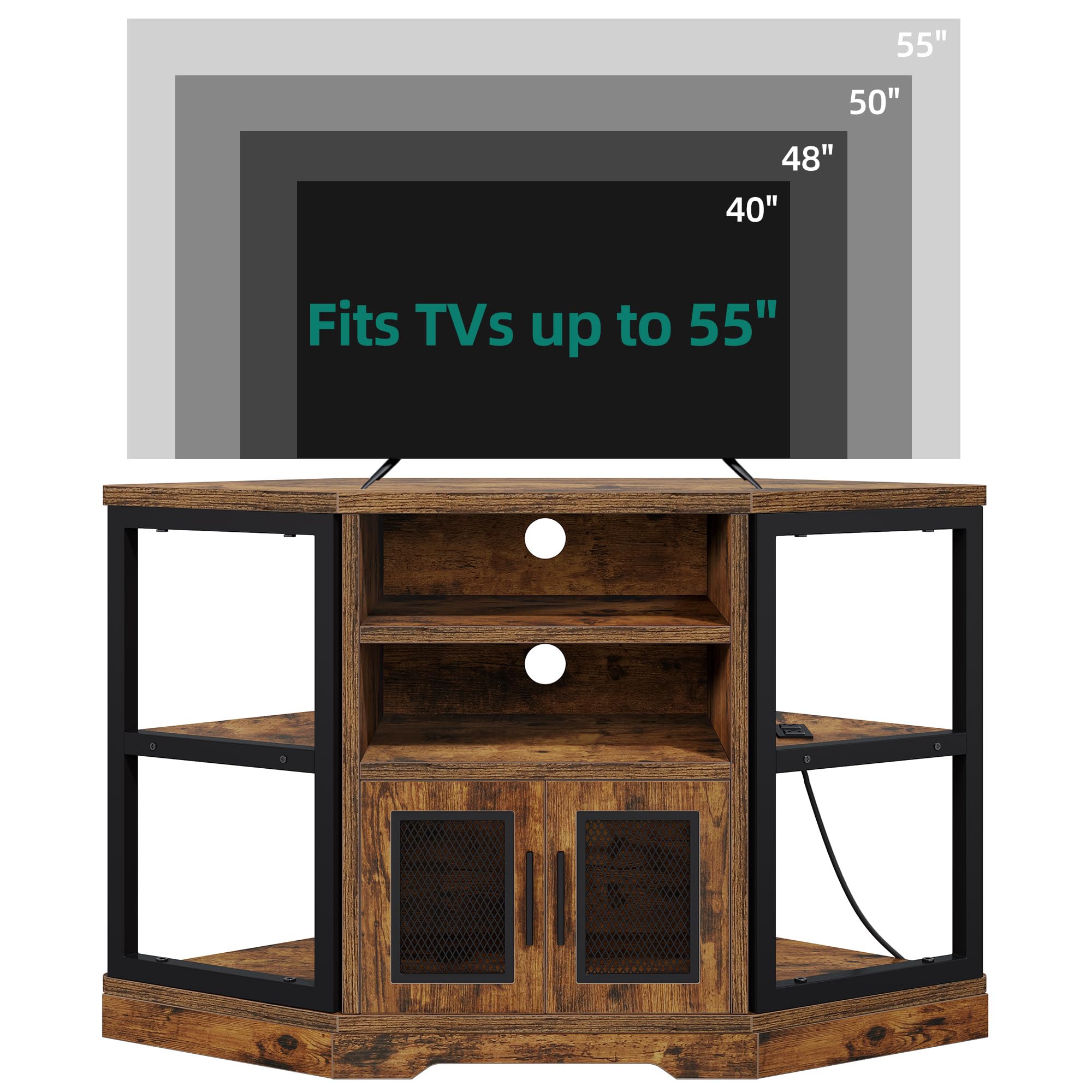 Corner TV Stand with Entertainment Center