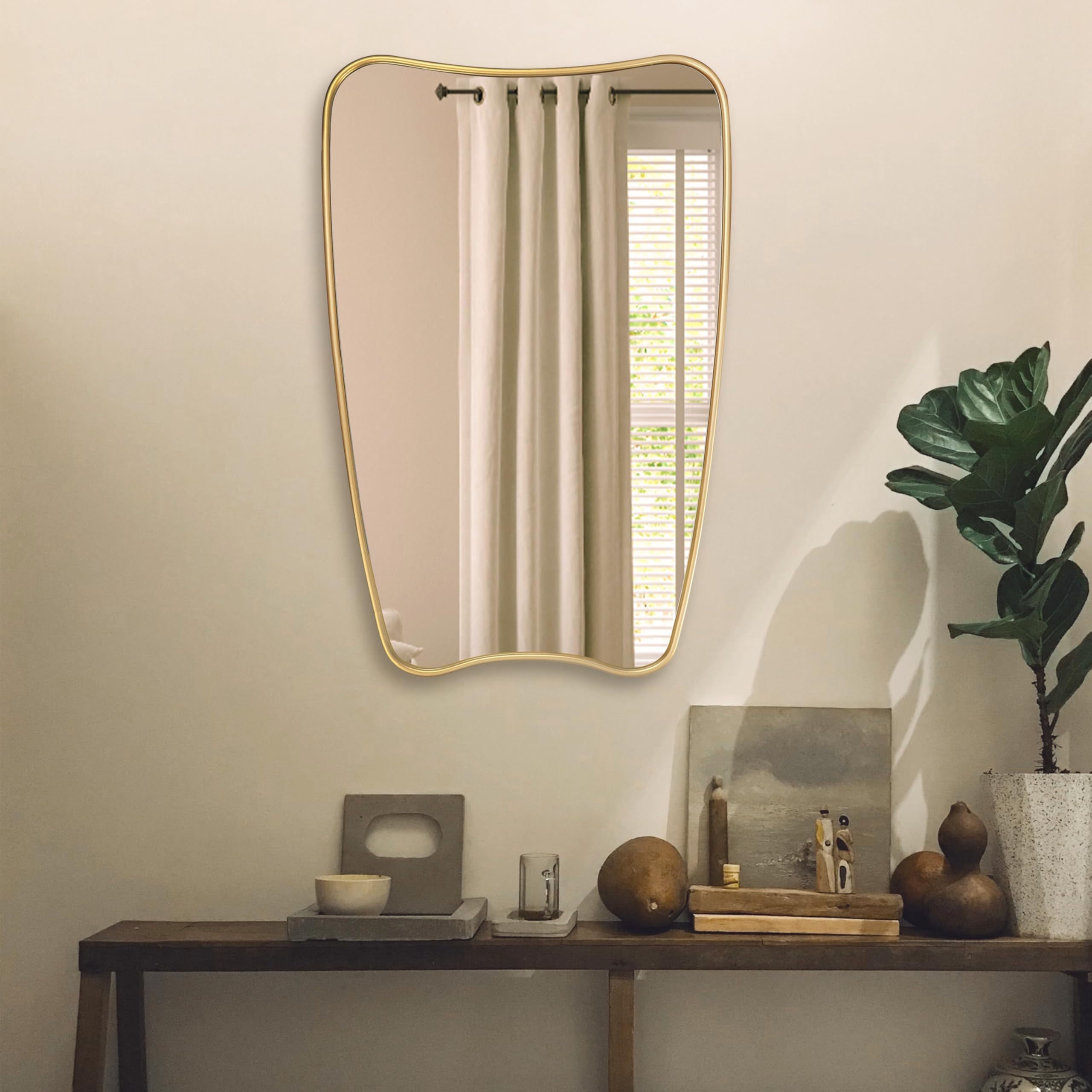 Cloud Frameless Wavy Mirror