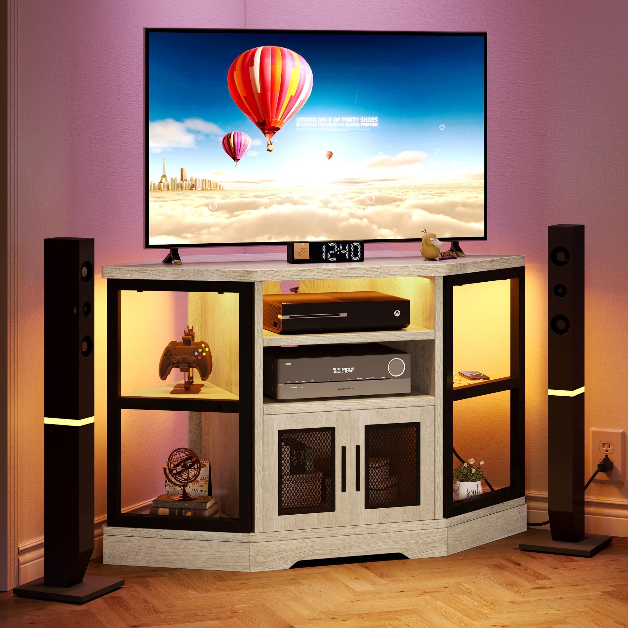 Corner TV Stand with Entertainment Center