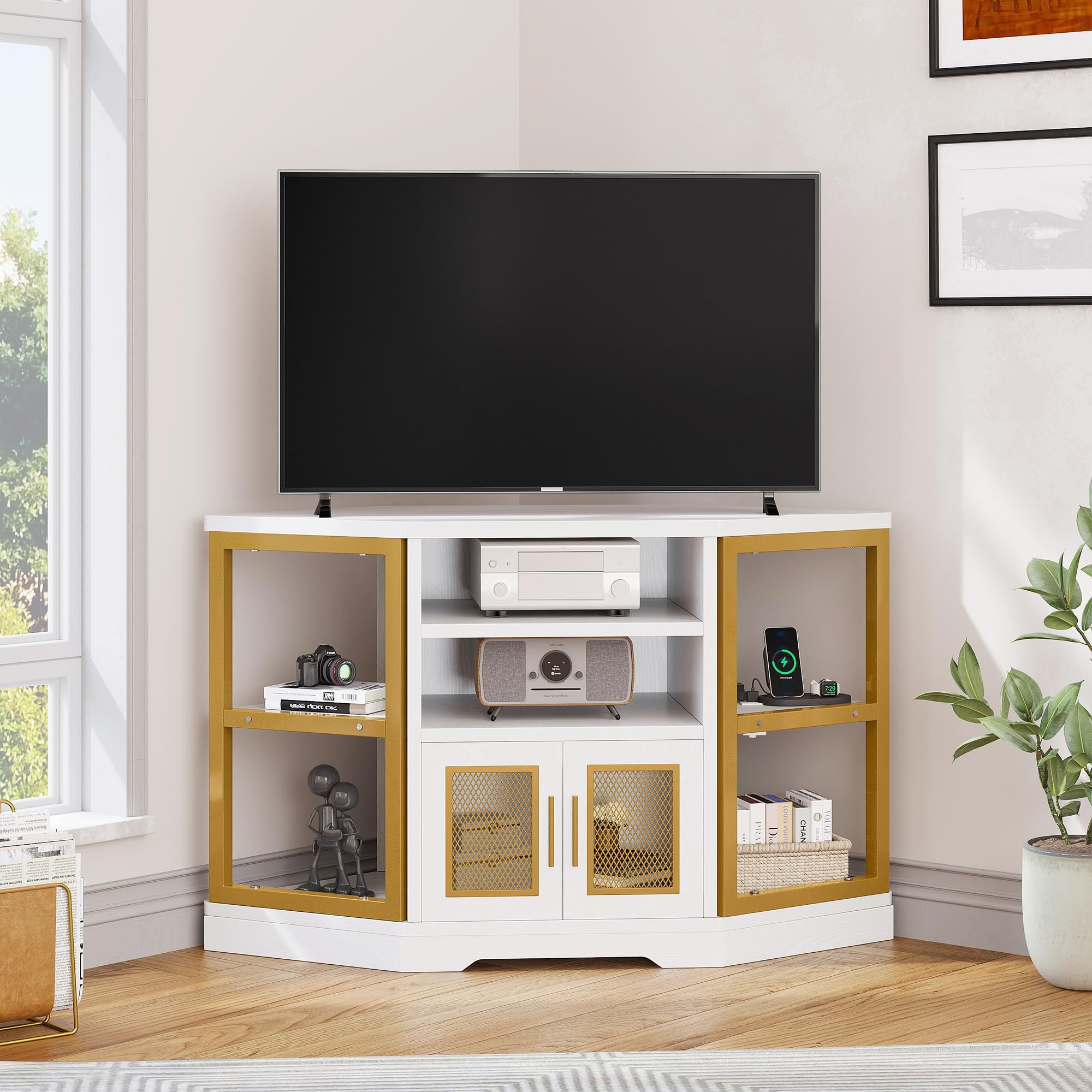 Corner TV Stand with Entertainment Center