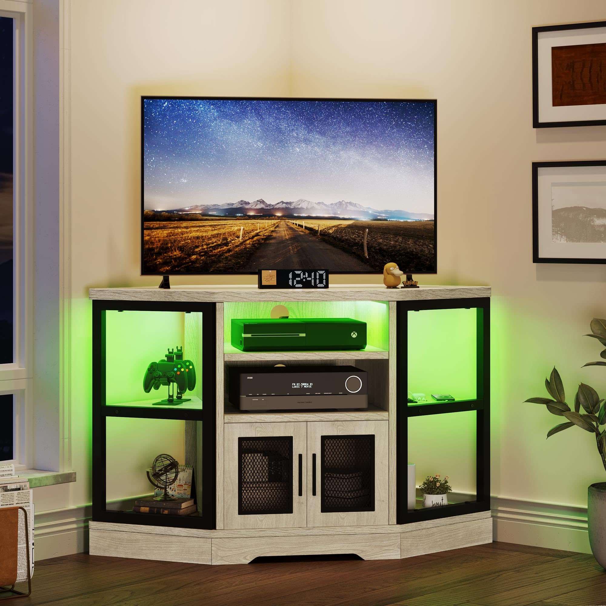 Corner TV Stand with Entertainment Center