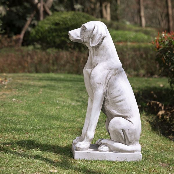 Sitting Labrador Dog Statue