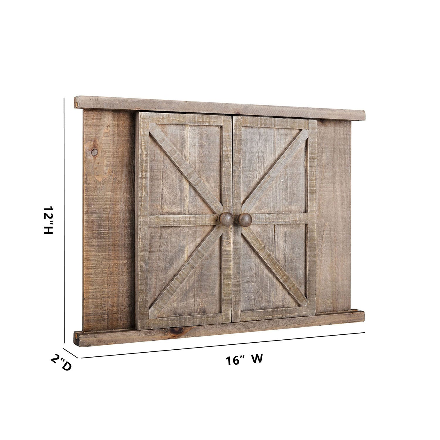 Multi Wood Barn Door Picture Frame, 2 Openings Photo Frame