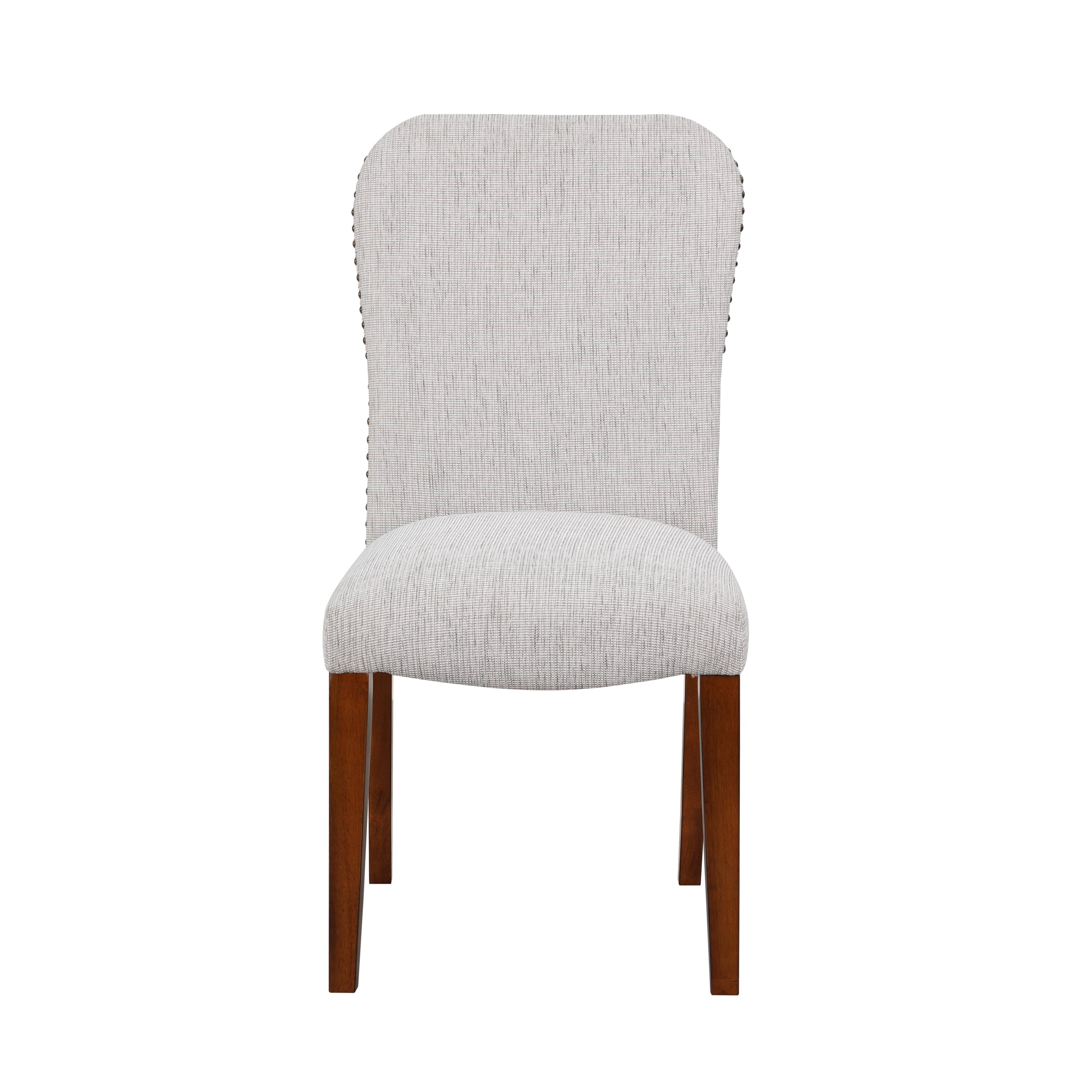 Sophia Sea Oat Dining Chair in Performance Fabric with Nail Heads - Set of 2