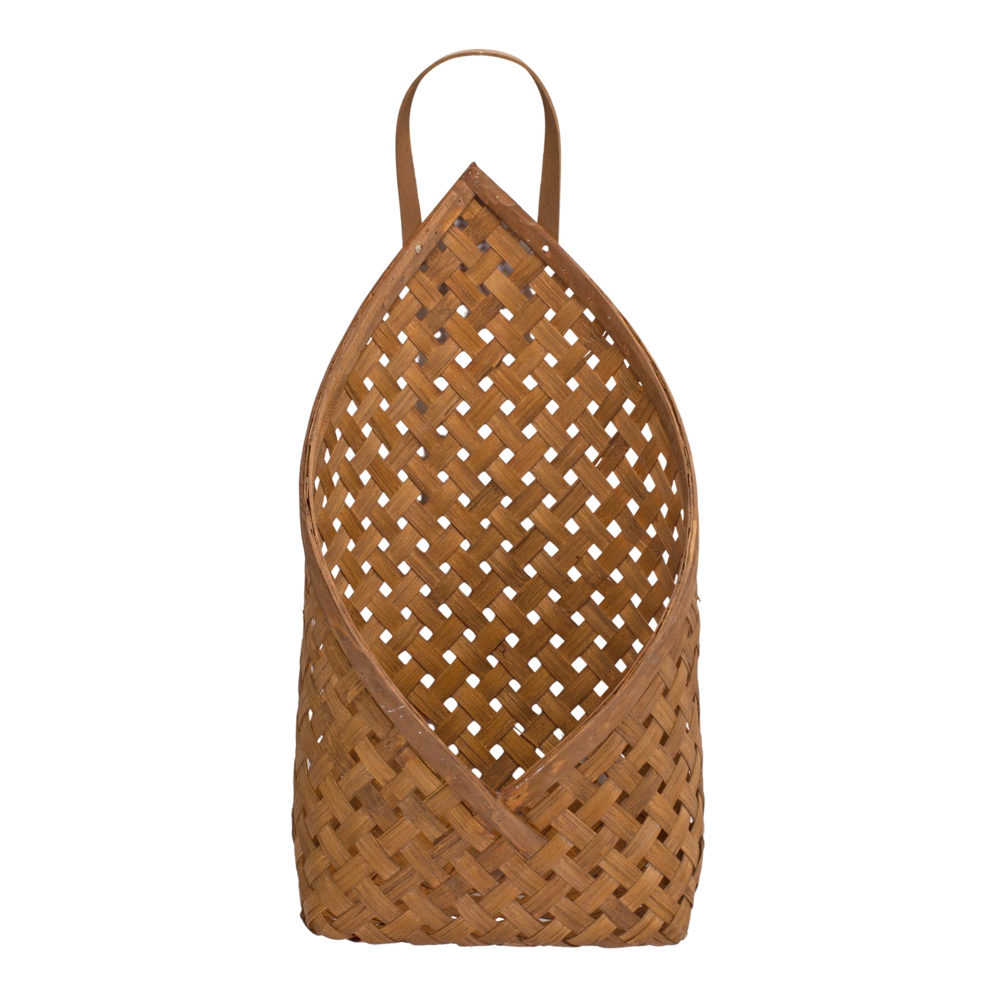 Woven Bamboo Basket Wall Pocket (Set of 2)