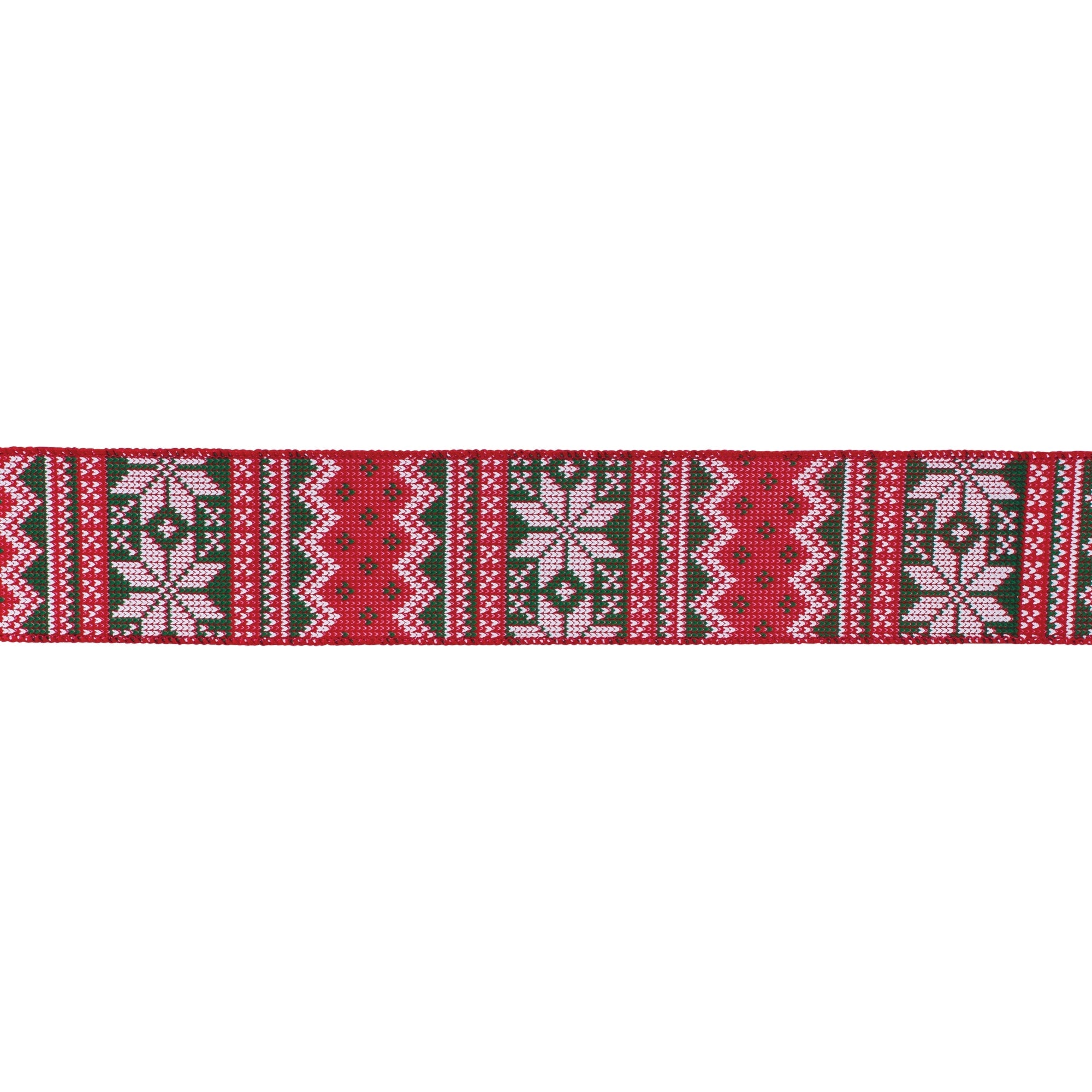 Nordic Snowflake Pattern Ribbon (Set of 2) 2.5" x 10 Yds.