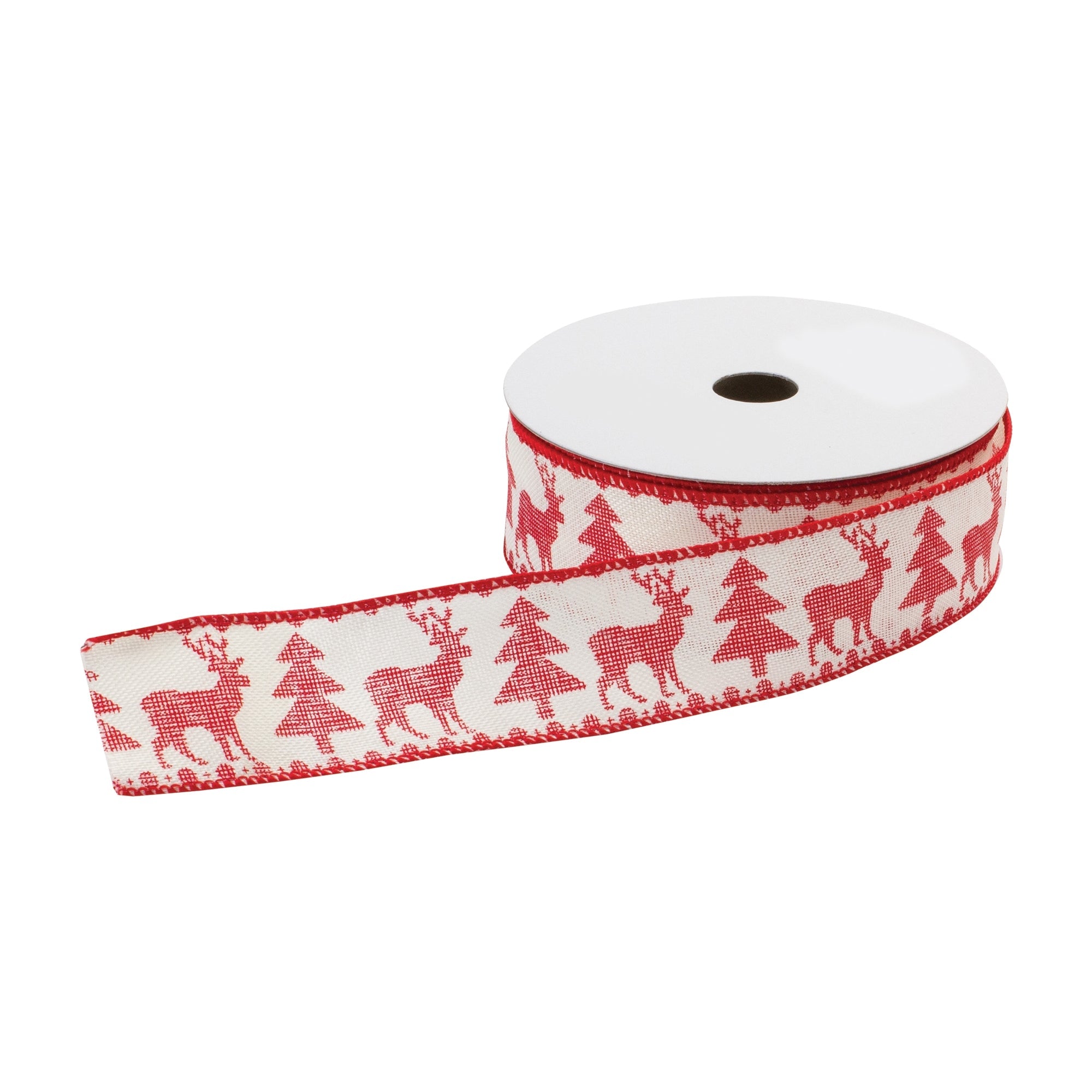 Deer Pine Tree Ribbon (Set of 2)