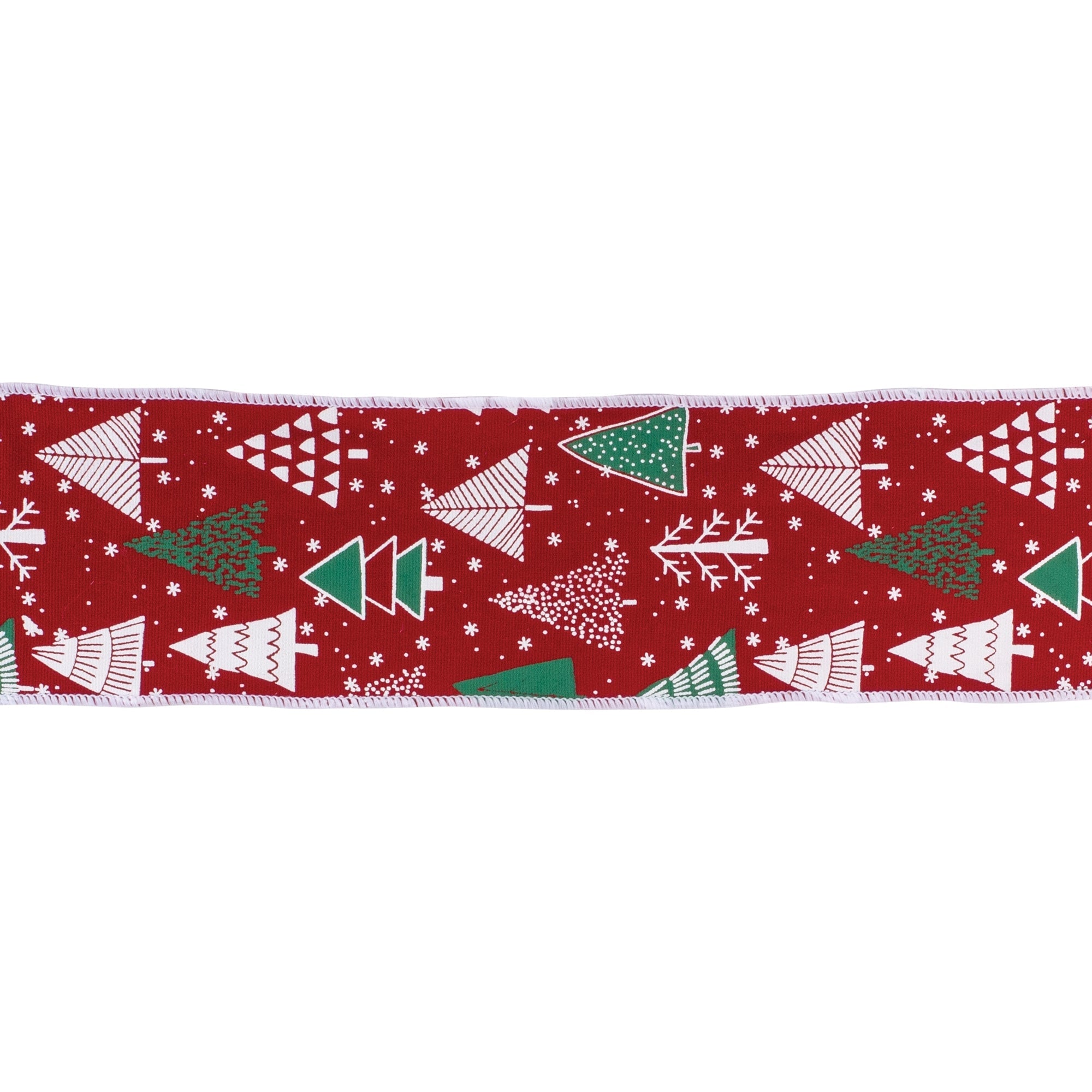 Snowy Pine Tree Ribbon 4" x 10 yds.