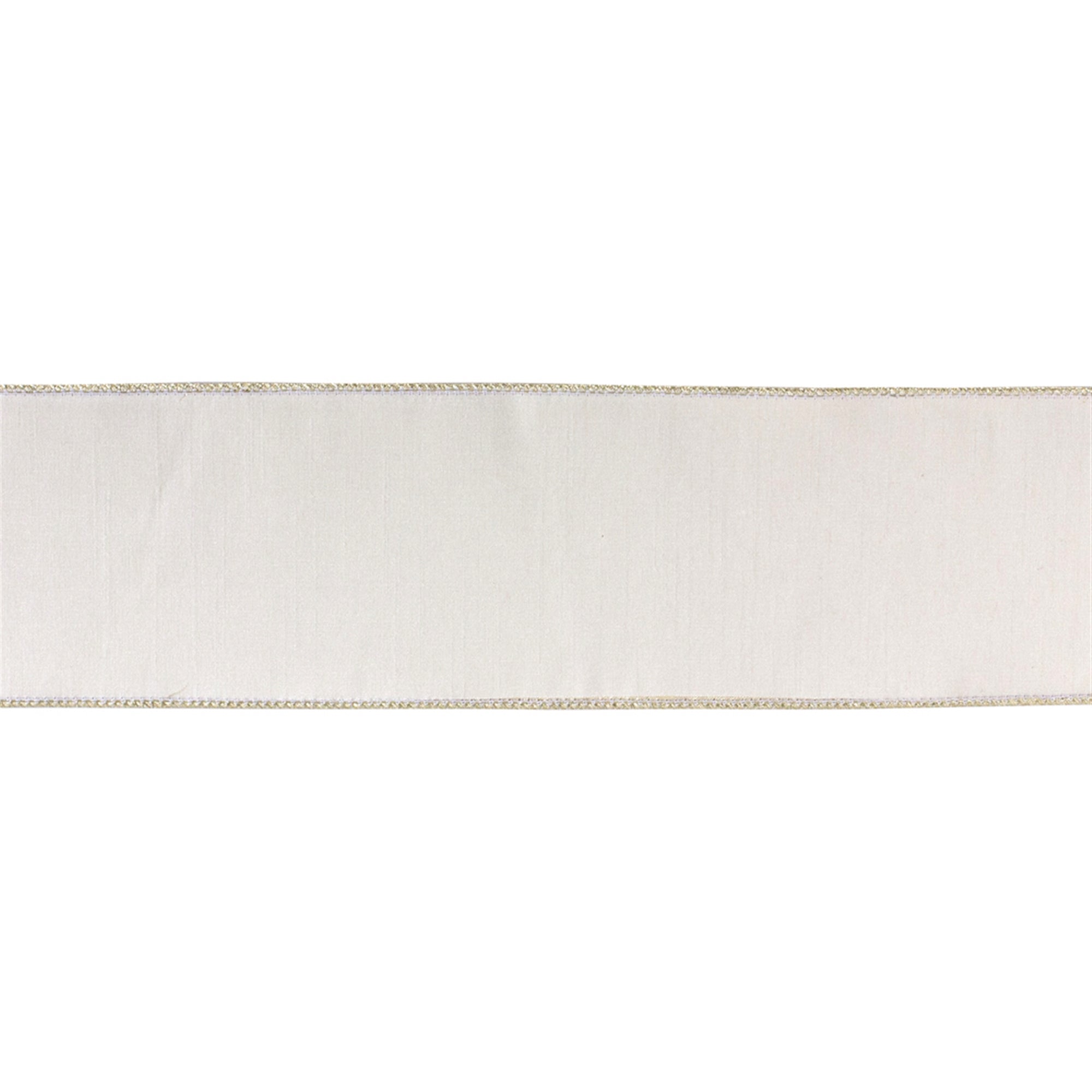 White Holiday Ribbon 4" x 10 Yds.
