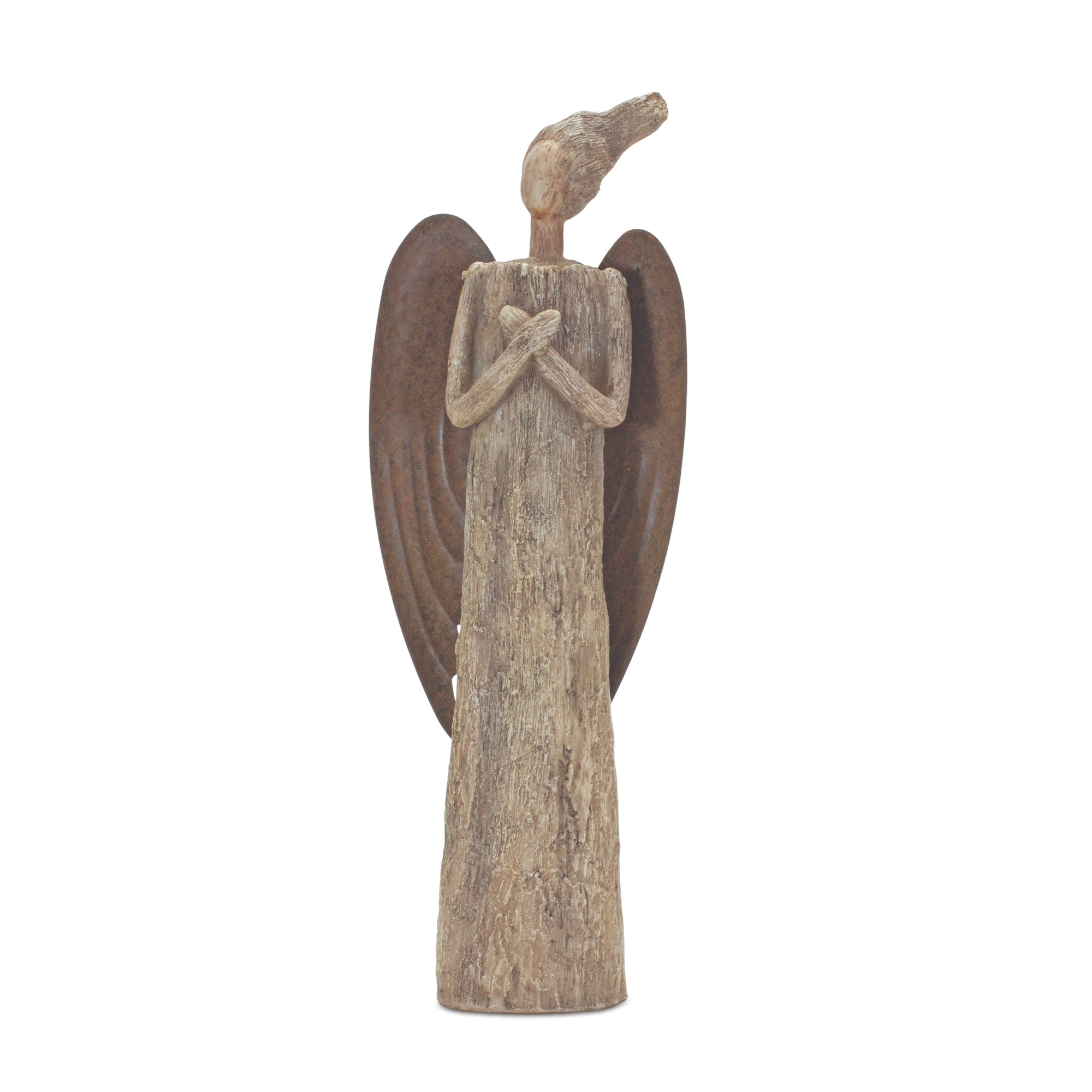 Rustic Tree Angel Statue 15"H